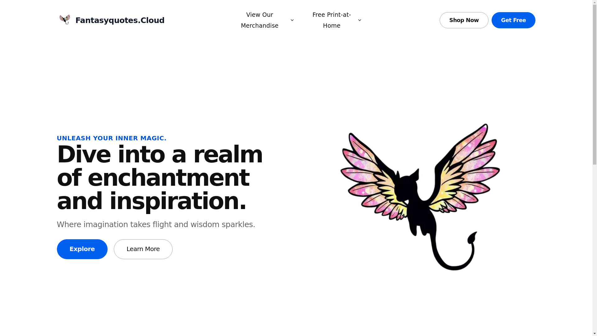 website screenshot of https://fantasyquotes-cloud.pages.dev/