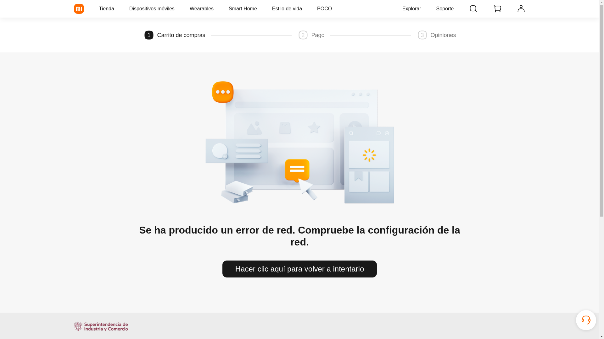 website screenshot of https://www.mi.com/co/cart
