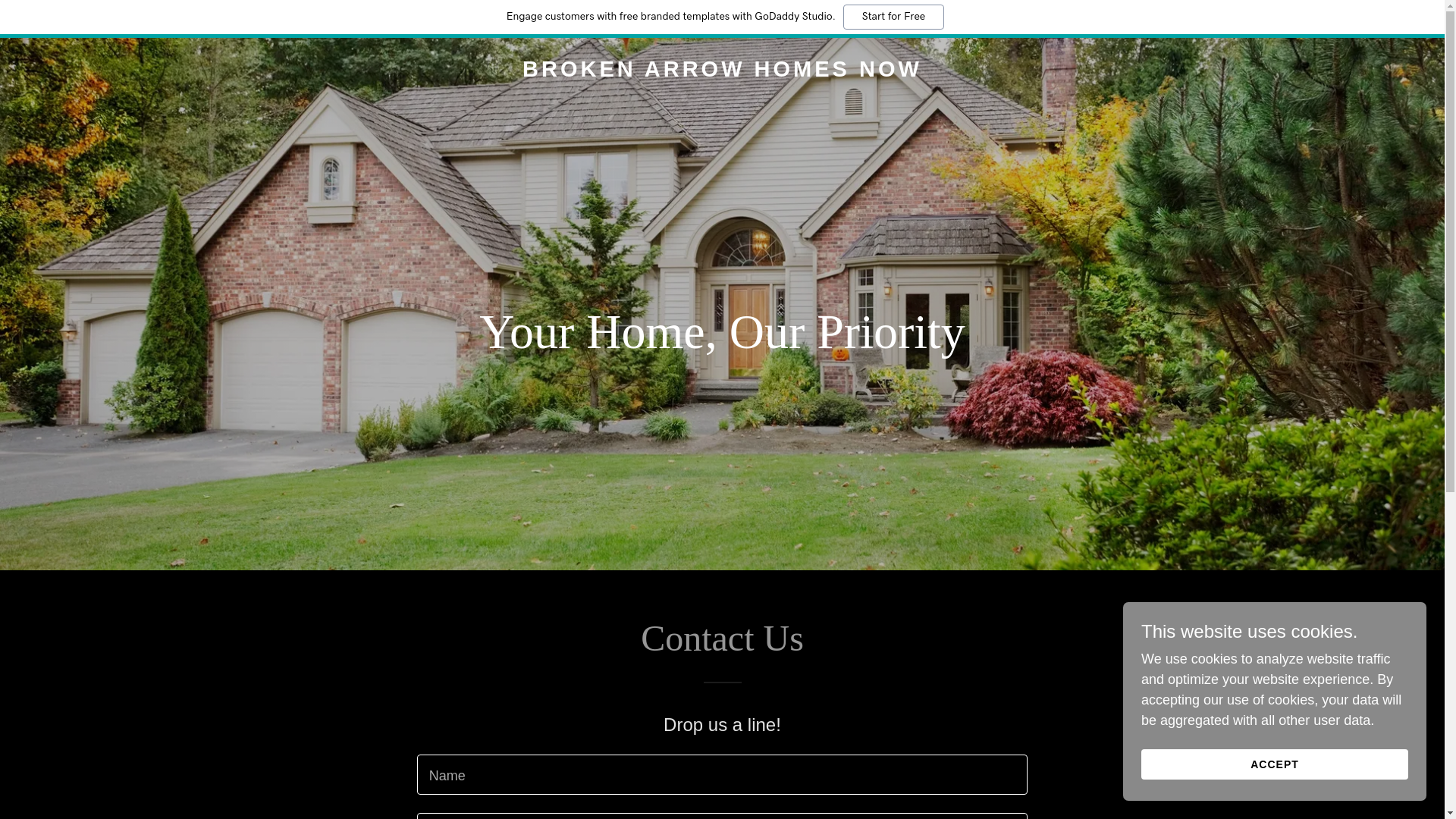 website screenshot of https://brokenarrowhomesnow.com/