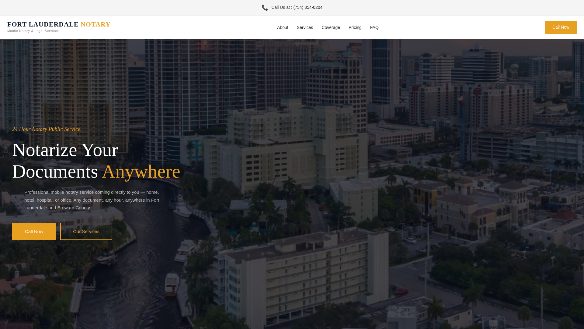 website screenshot of https://fortlauderdalemobilenotary.pages.dev/