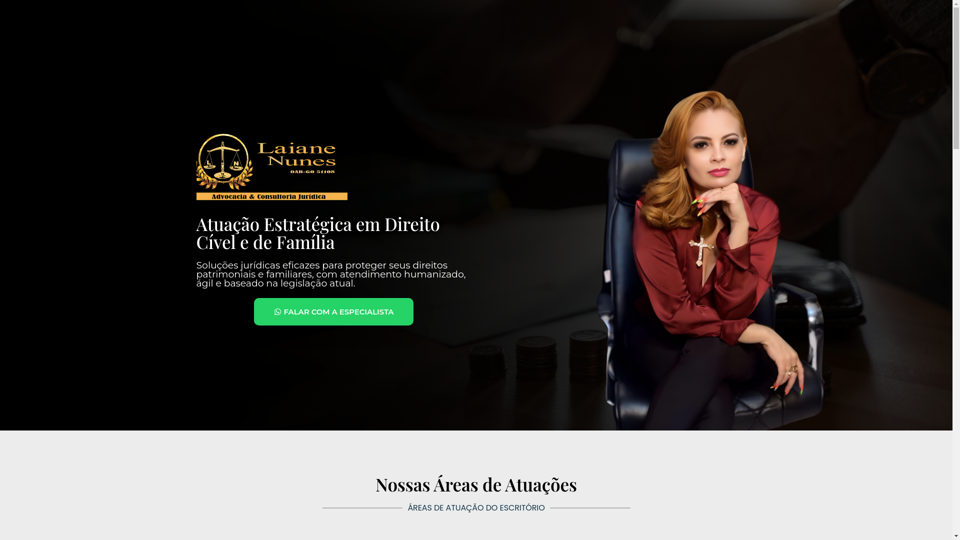website screenshot of https://laianenunes.com.br/
