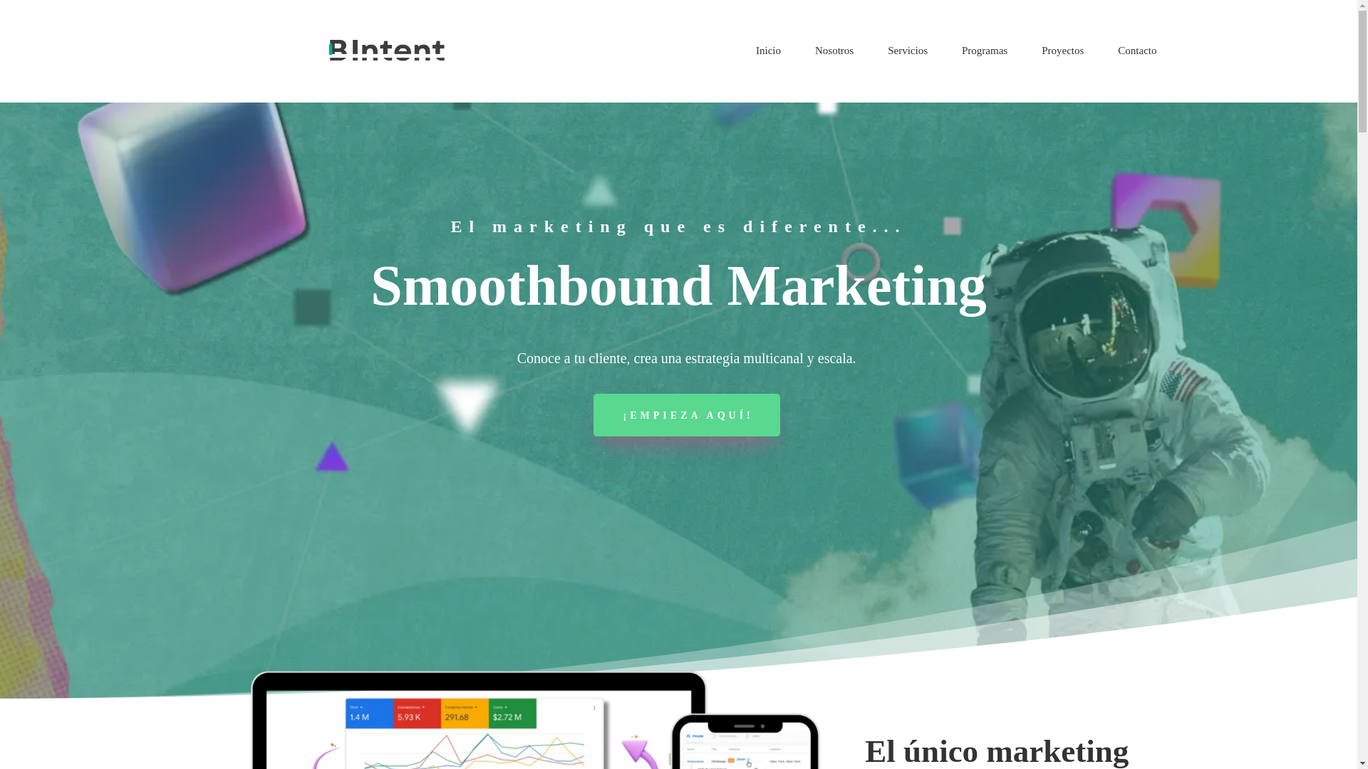 website screenshot of https://bintentperformance.com/