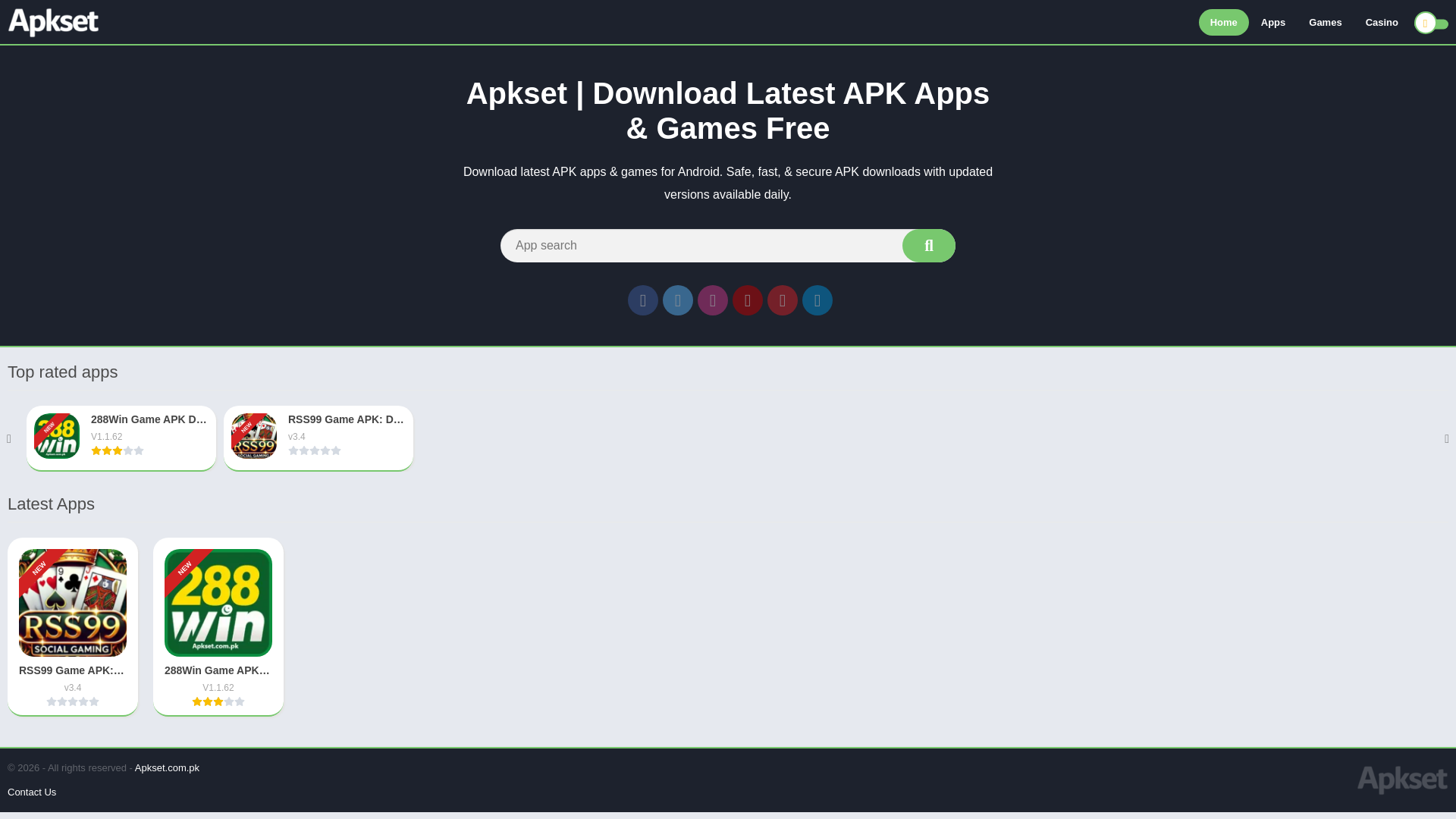 website screenshot of https://apkset.com.pk