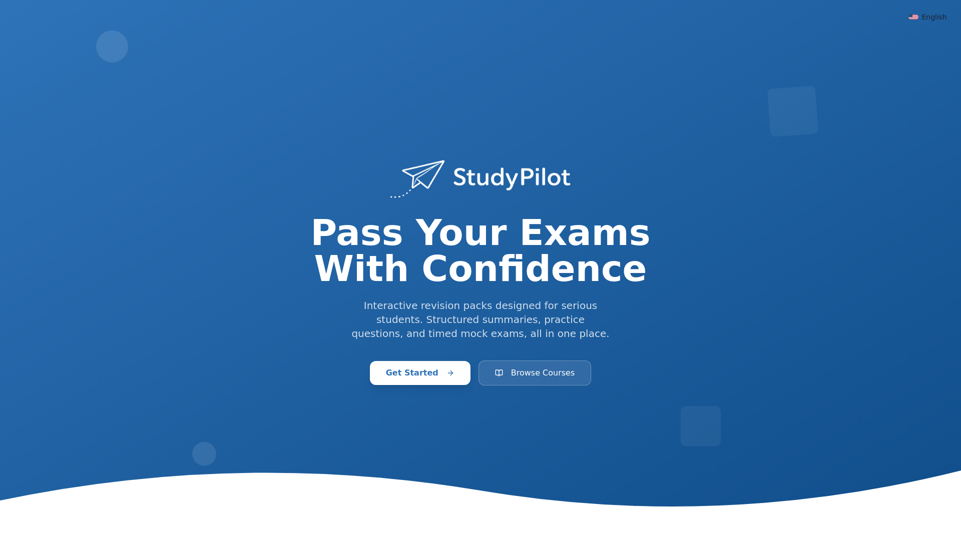 website screenshot of https://studypilot.nl