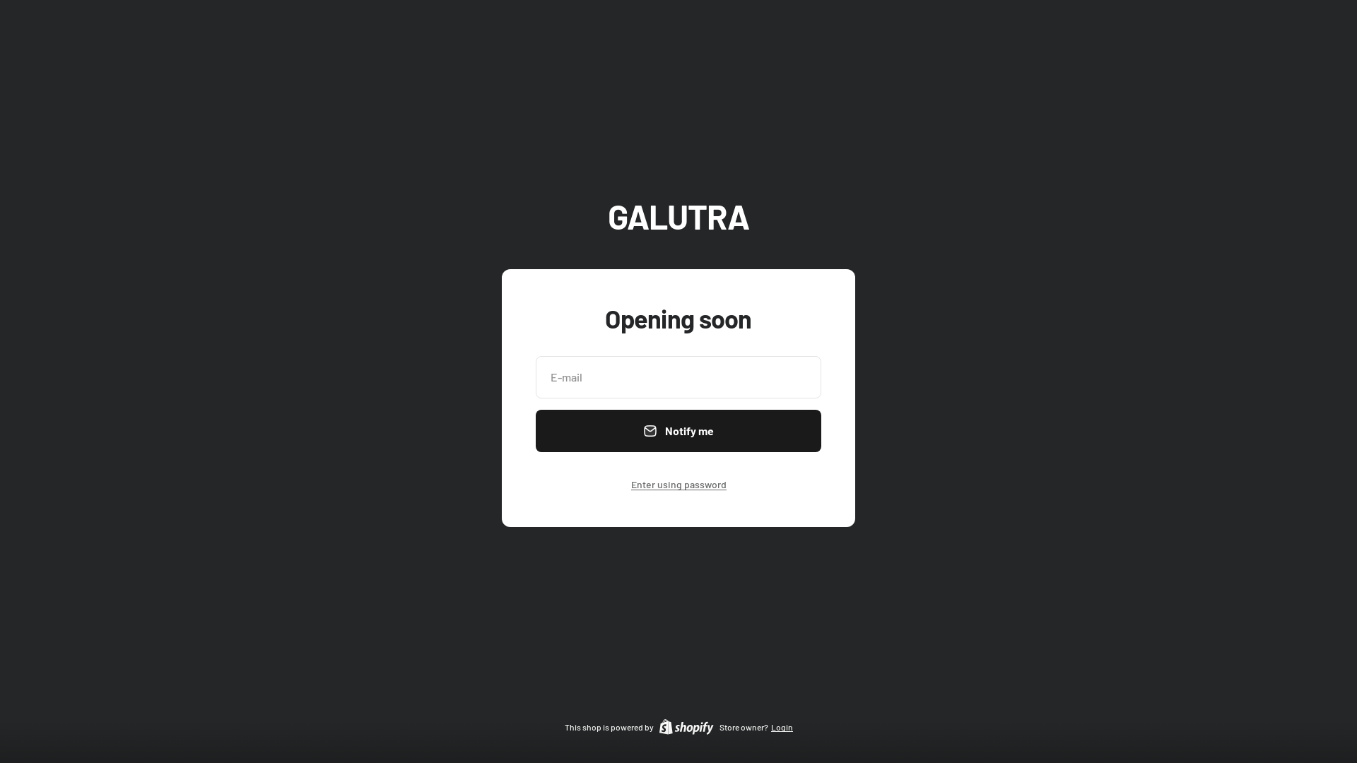 website screenshot of https://galutra.com/