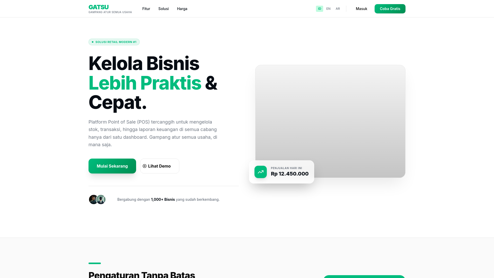 website screenshot of https://gatsu.cloud