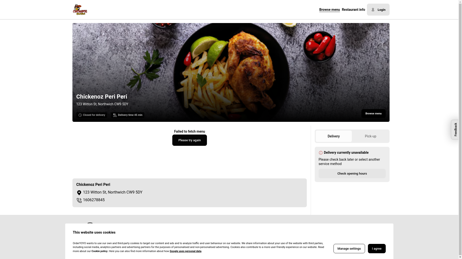 website screenshot of https://chickenoz-periperi.co.uk/