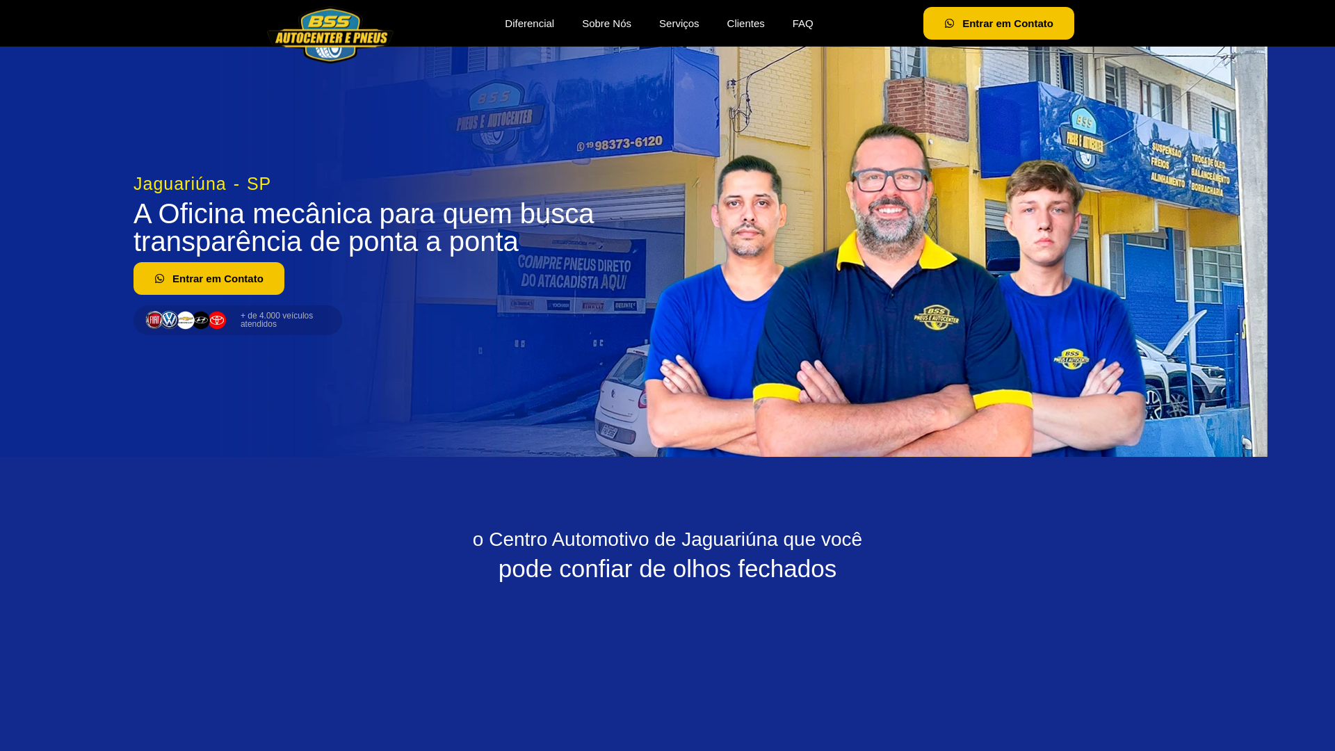 website screenshot of https://bssautocenter.com.br