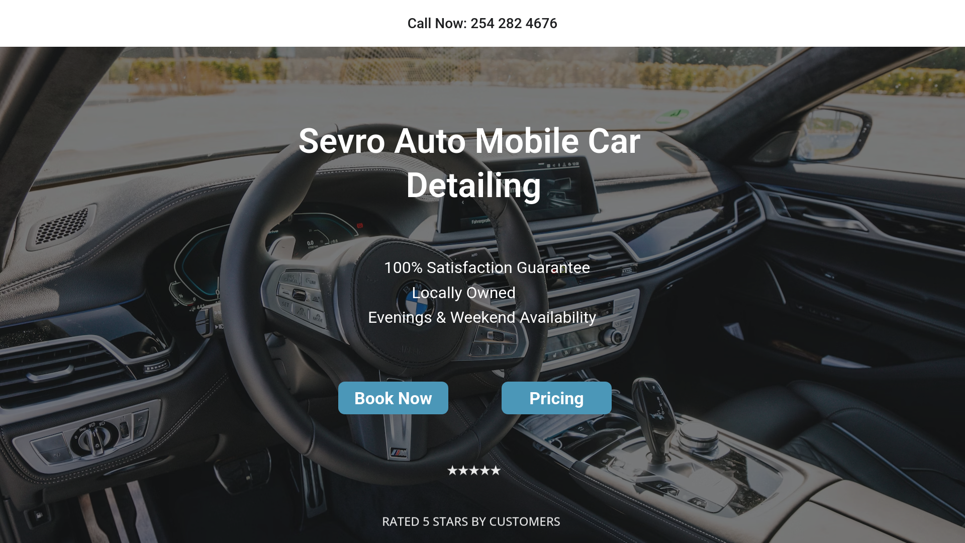 website screenshot of https://sevroautocardetailingtodthill.site