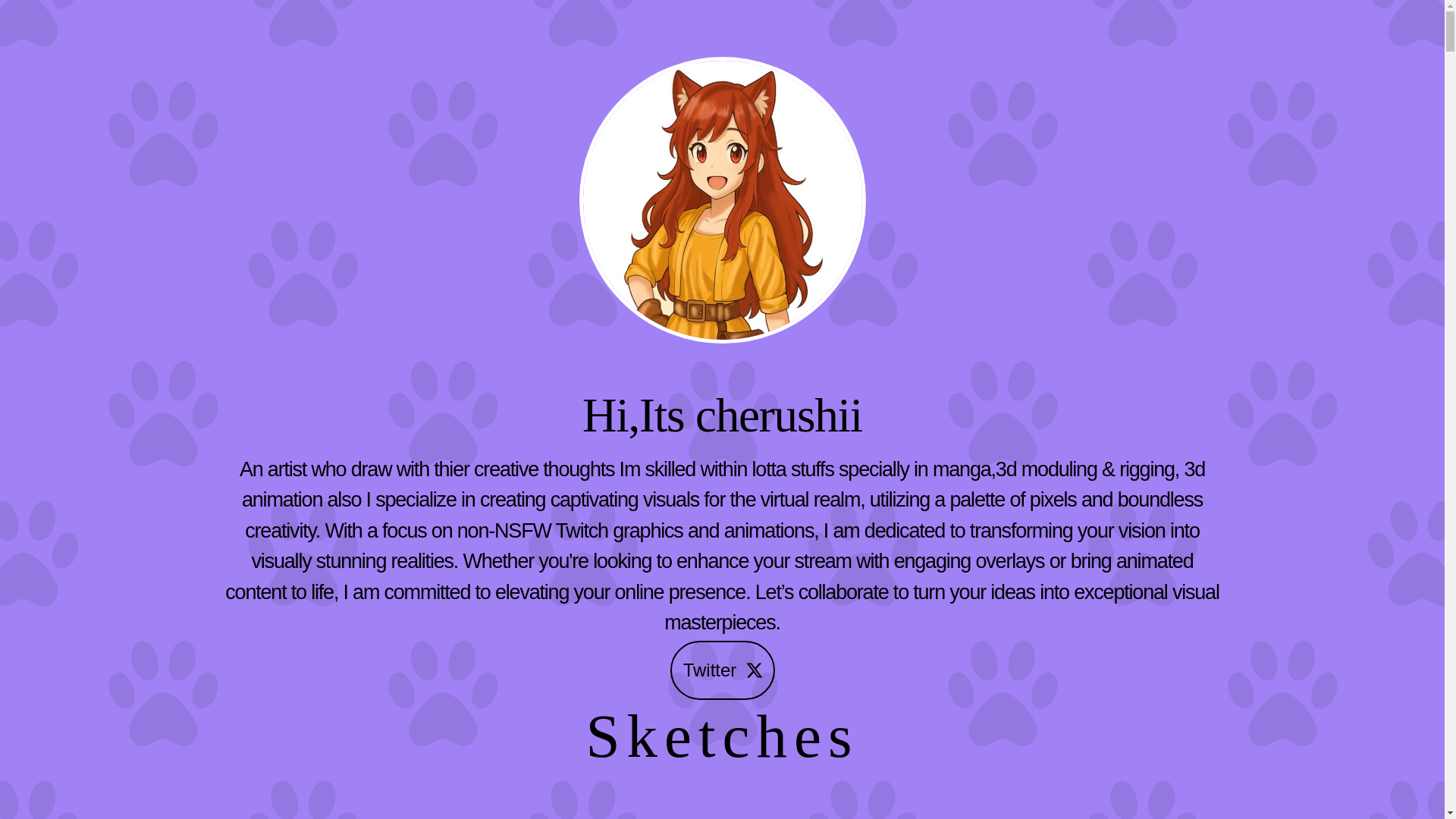 website screenshot of http://artbyrushiii.carrd.co/