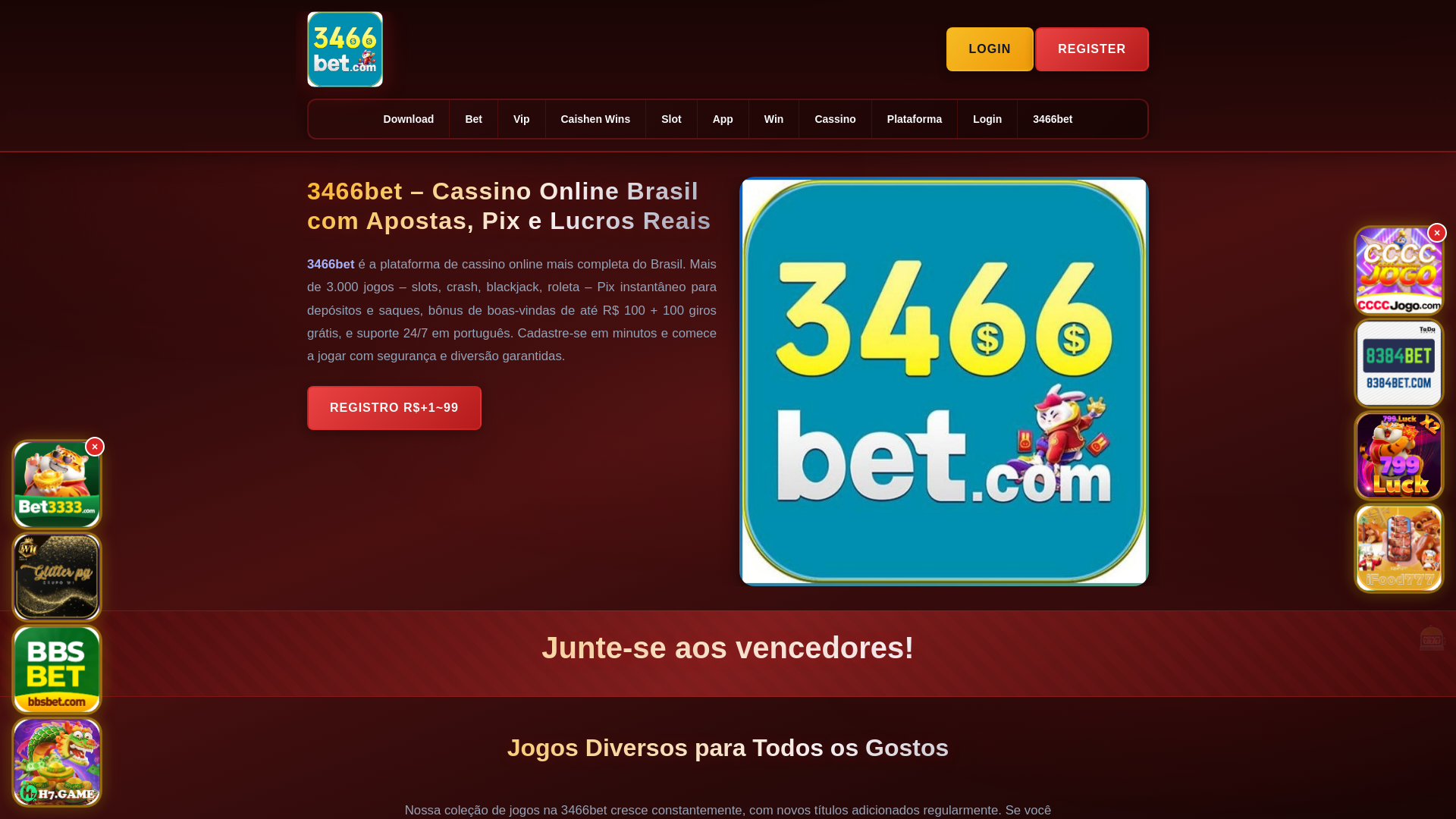 website screenshot of https://3466betgame.com.br