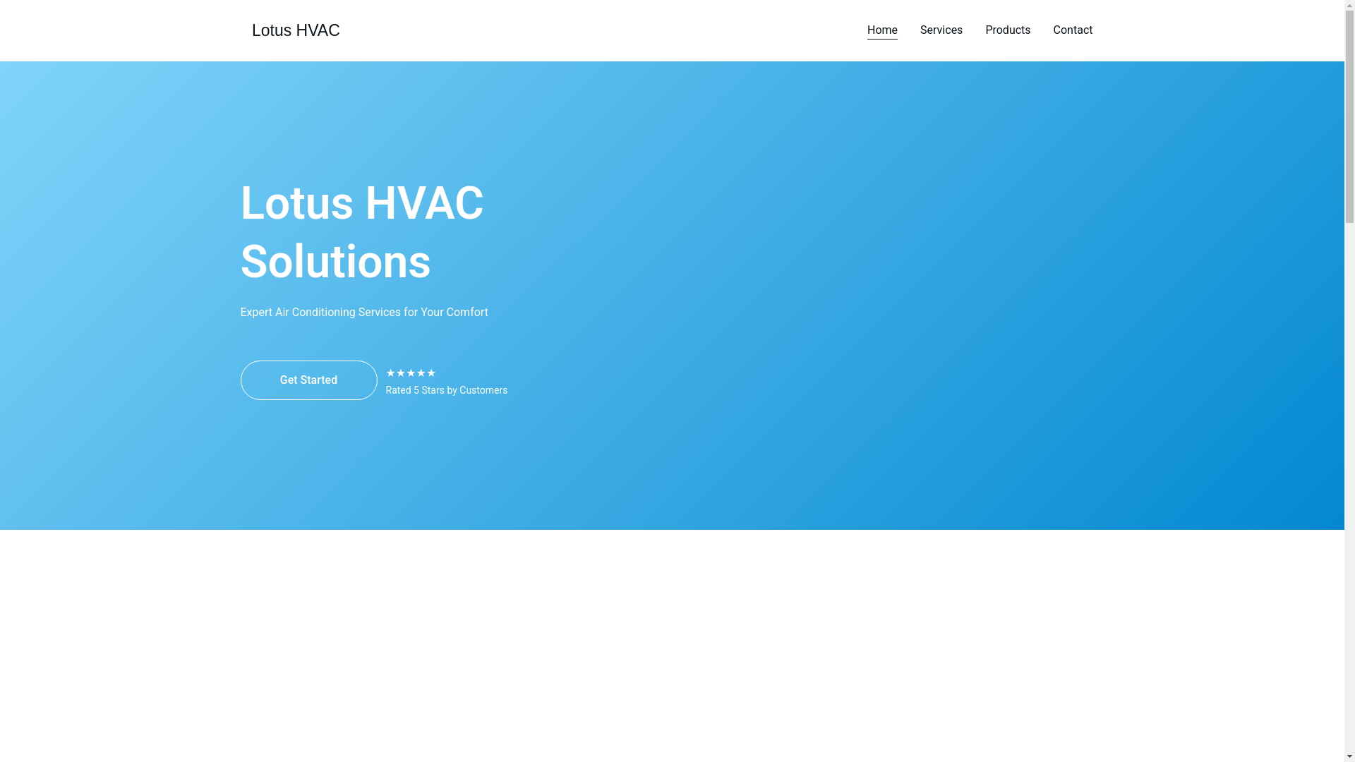 website screenshot of https://lotushvac.org/