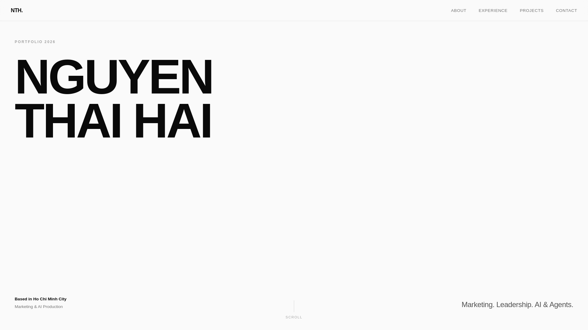 website screenshot of https://nguyenthaihai.com