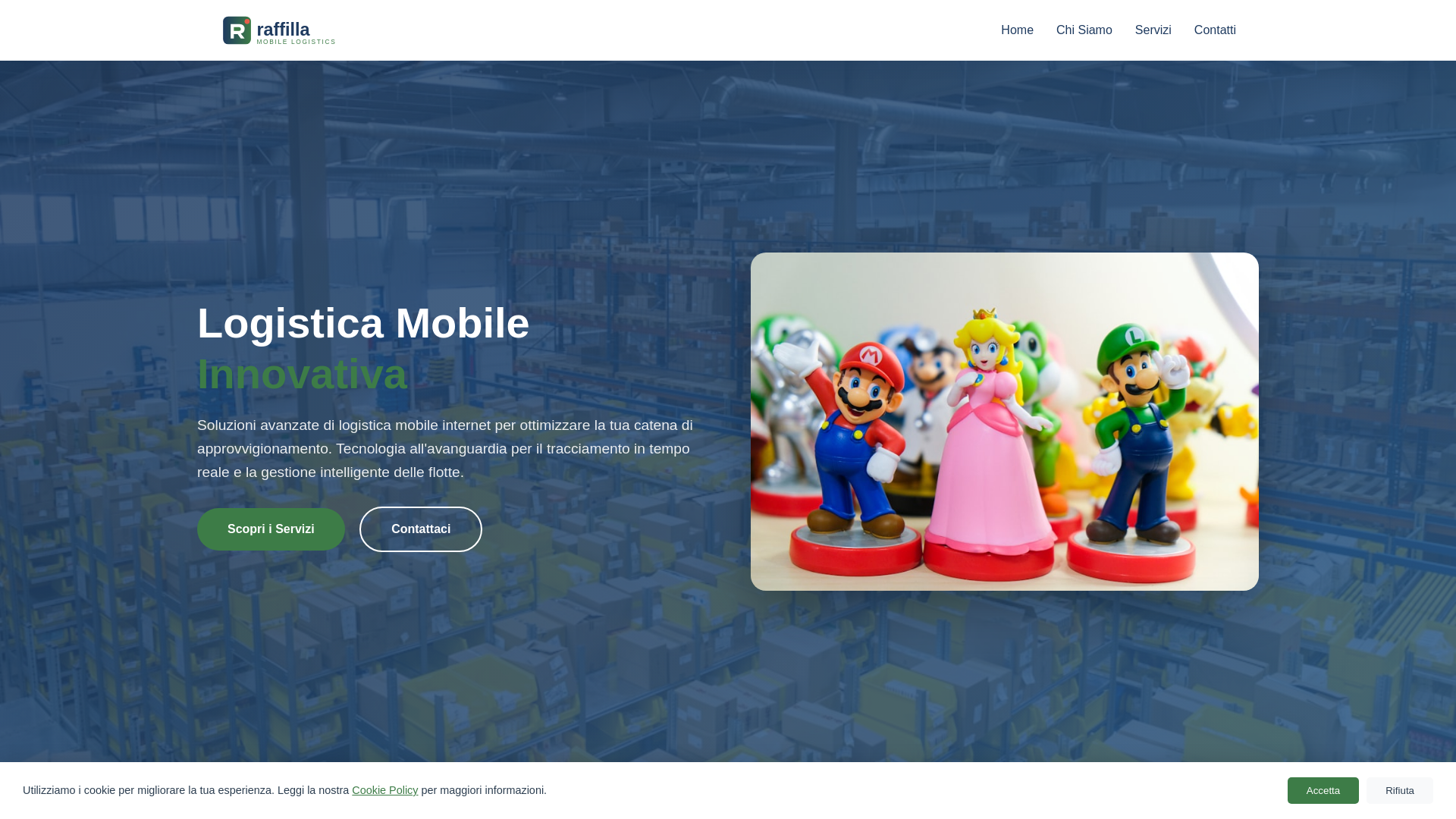 website screenshot of https://raffilla.one/