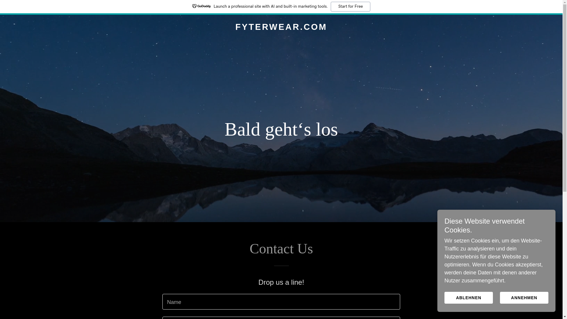 website screenshot of https://fyterwear.com/