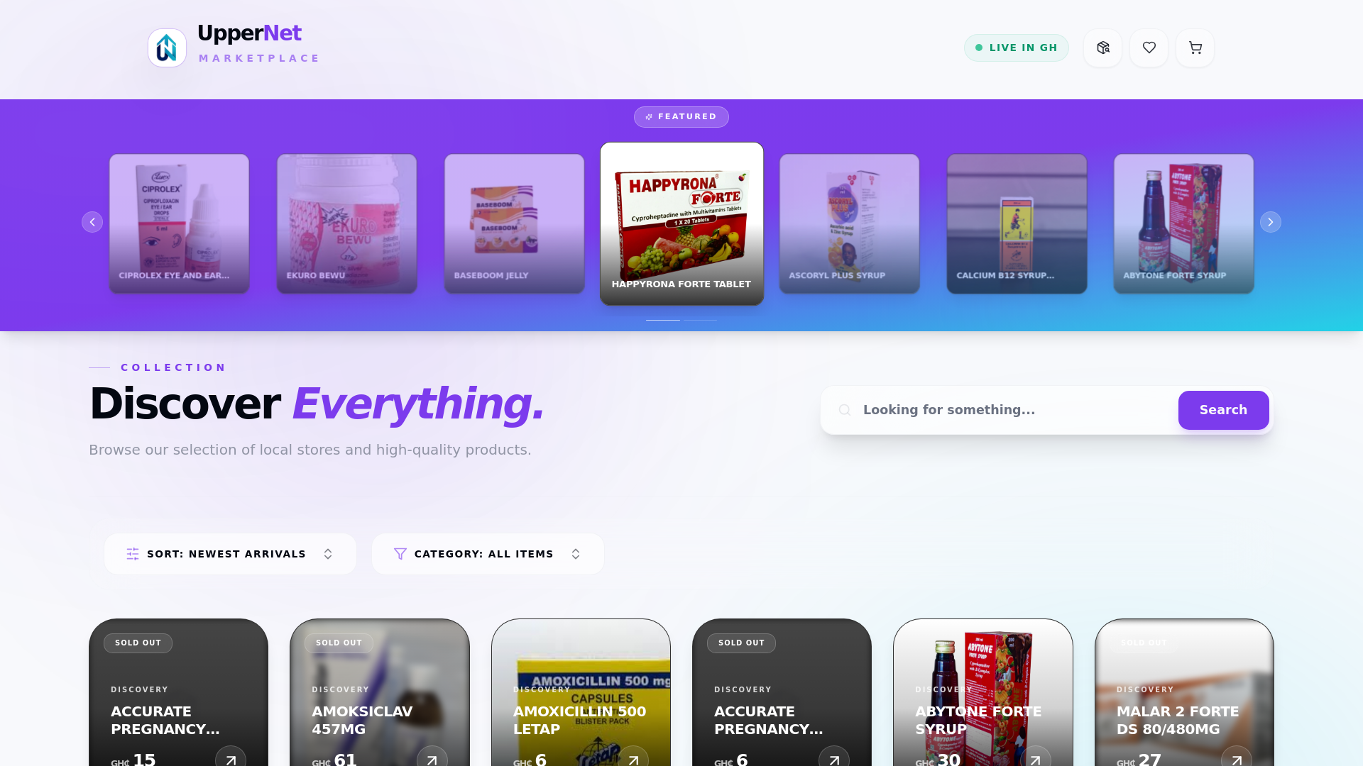 website screenshot of https://uppernett.com