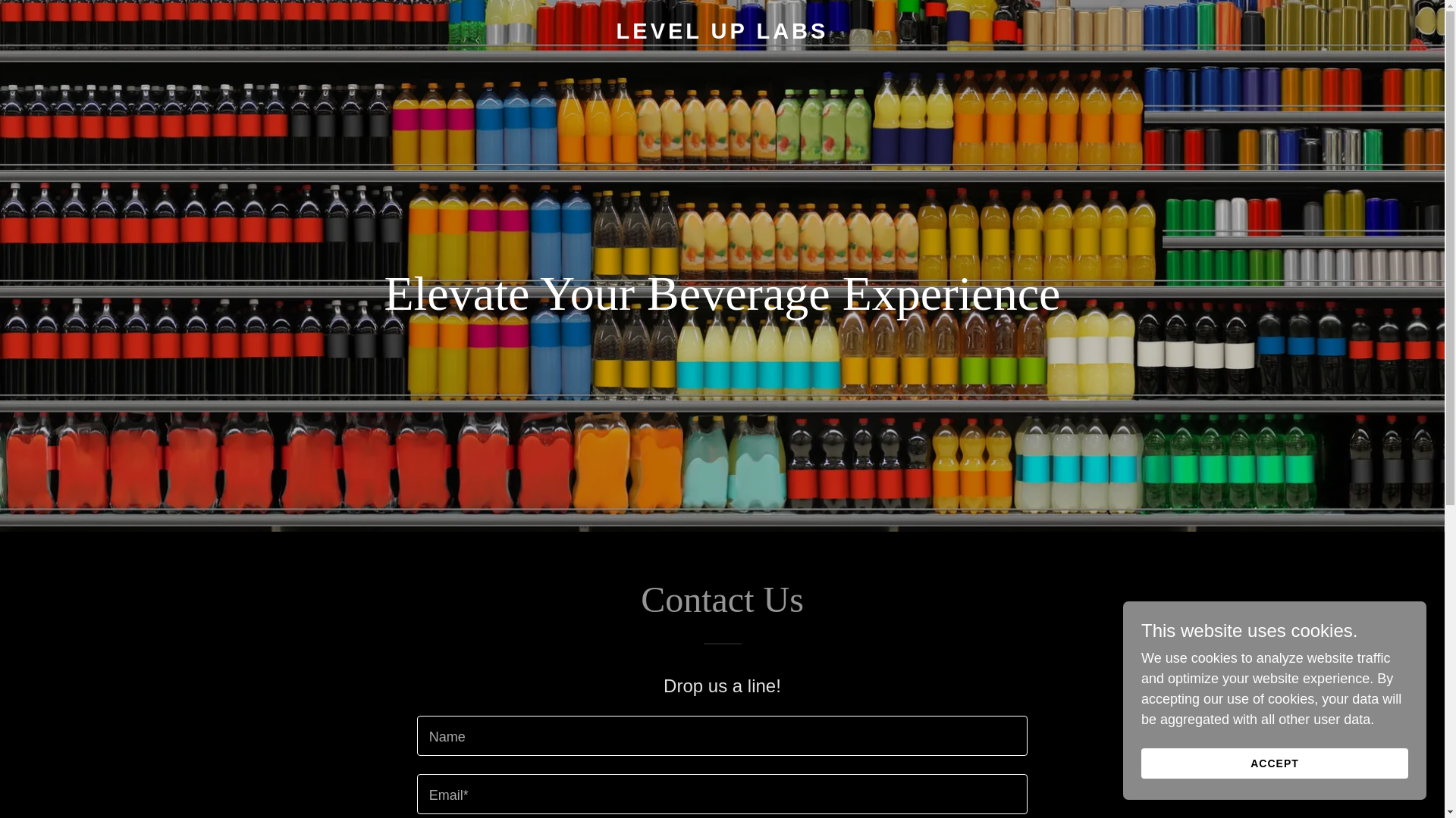 website screenshot of https://levelupbev.com/
