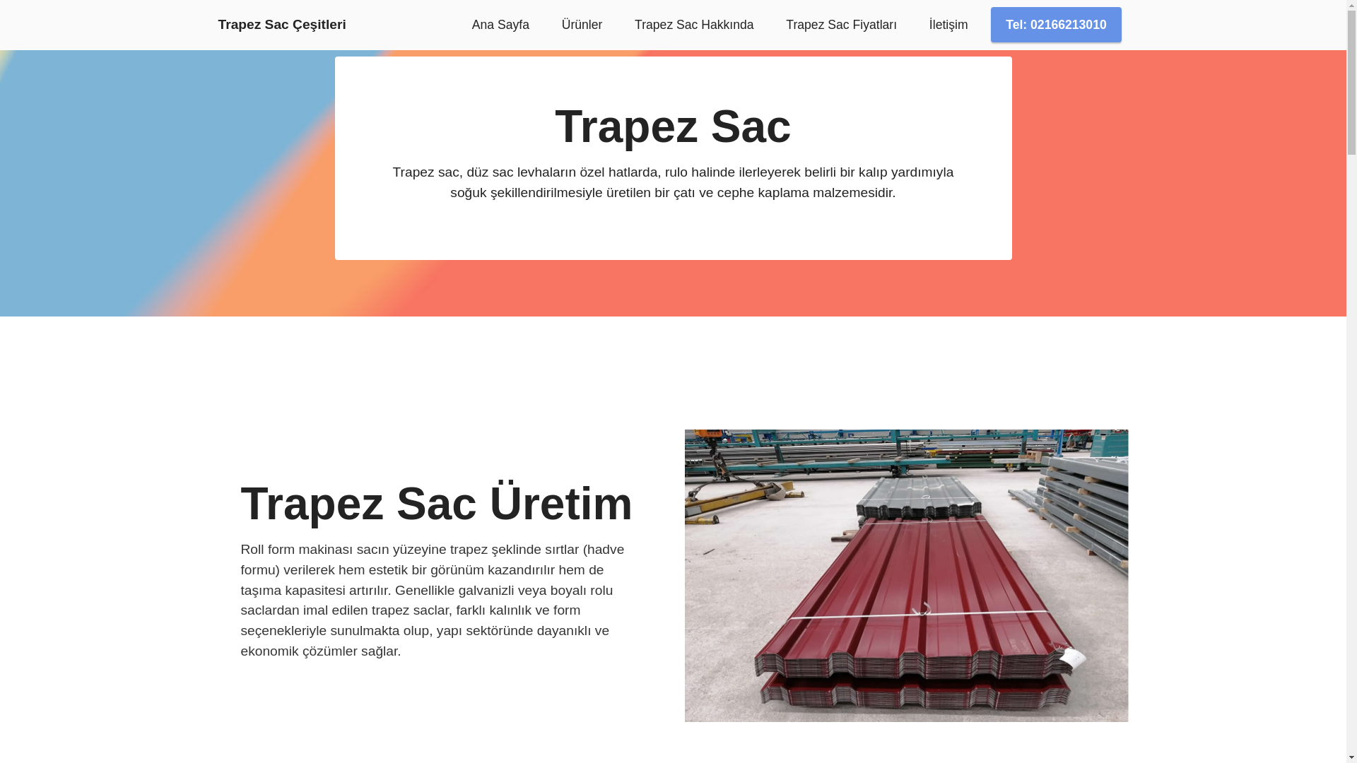 website screenshot of https://sactrapezfiyatlari.com