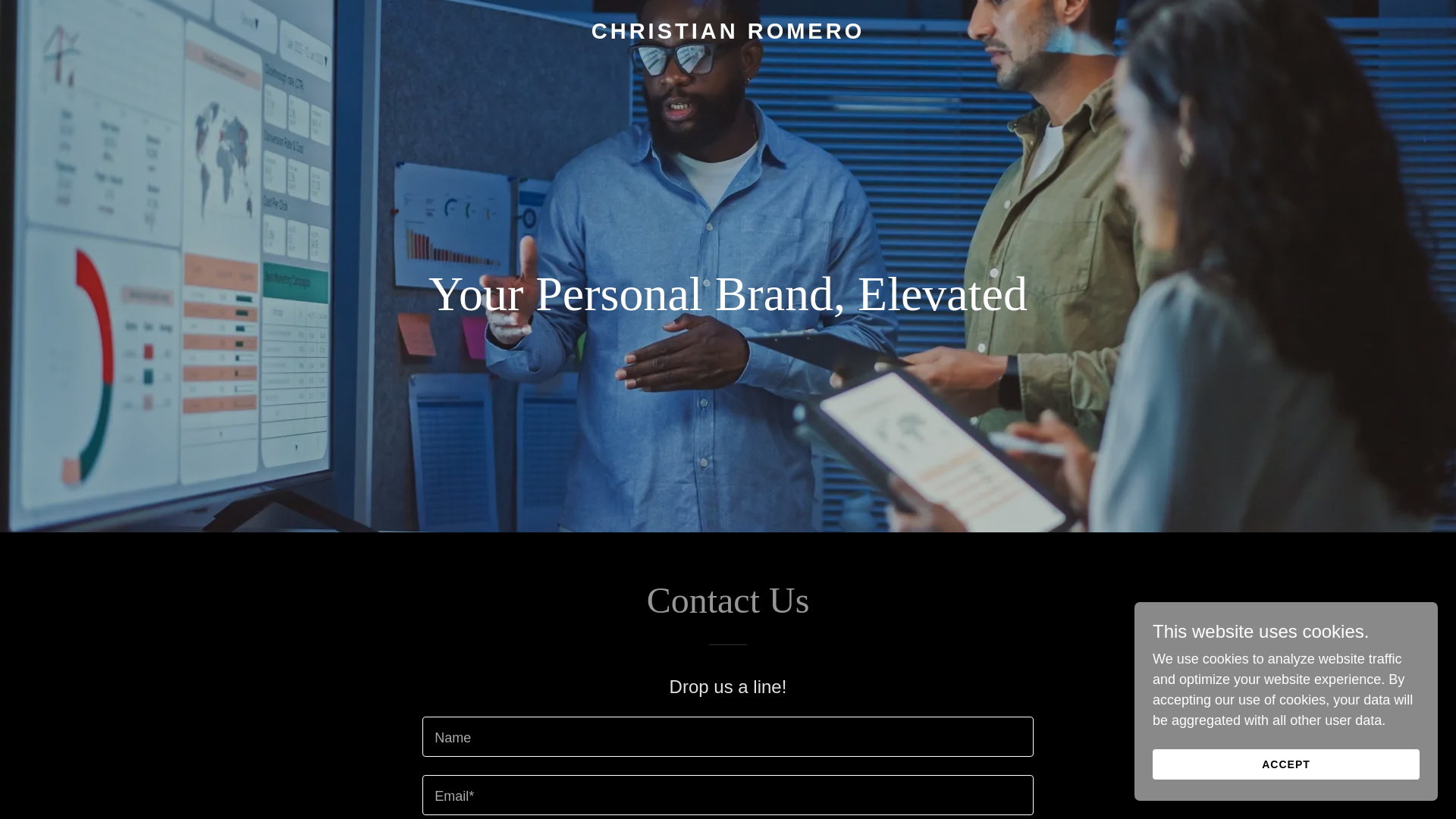 website screenshot of https://christiantromero.com/