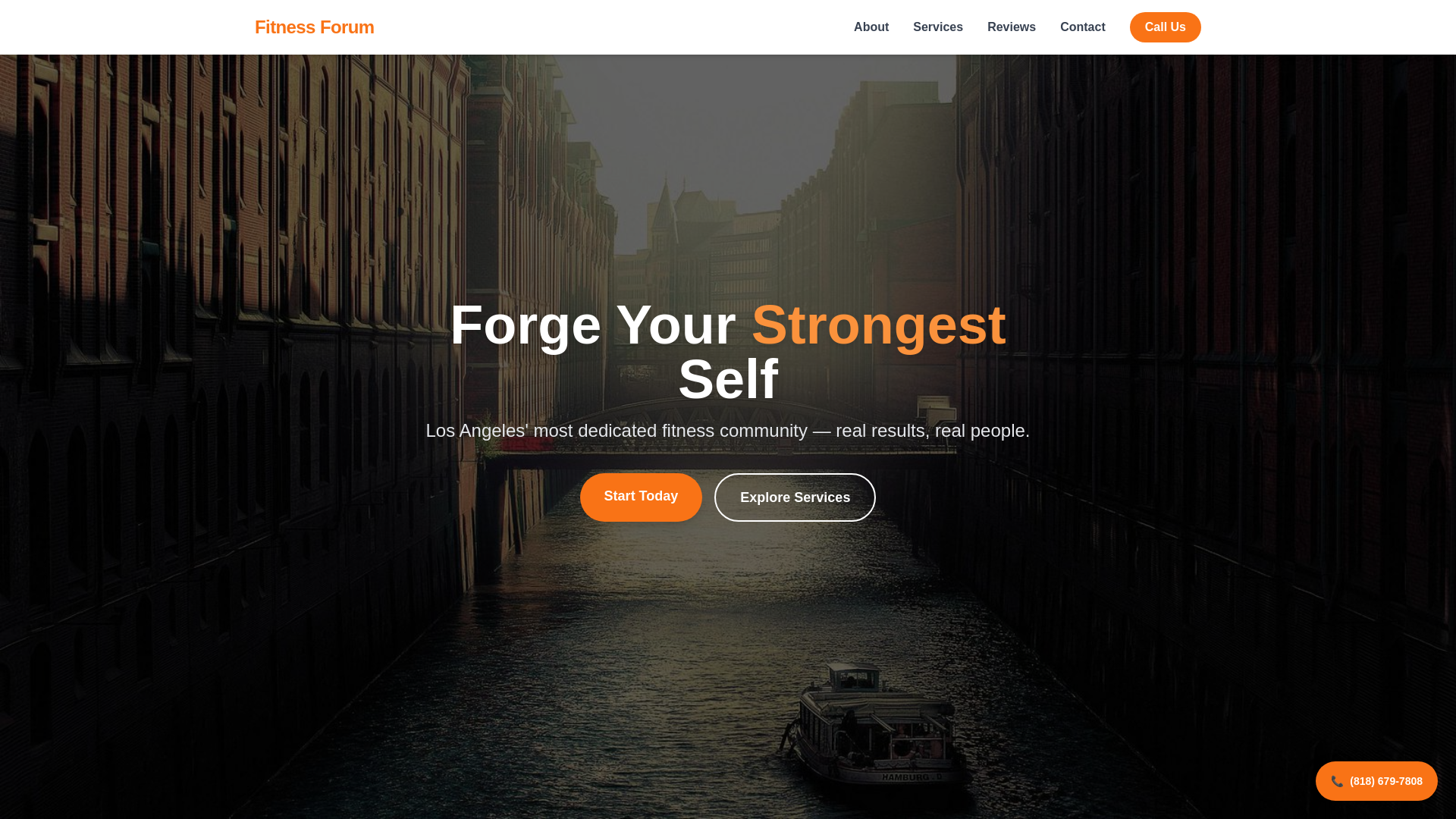 website screenshot of https://demo-fitness-forum.pages.dev/