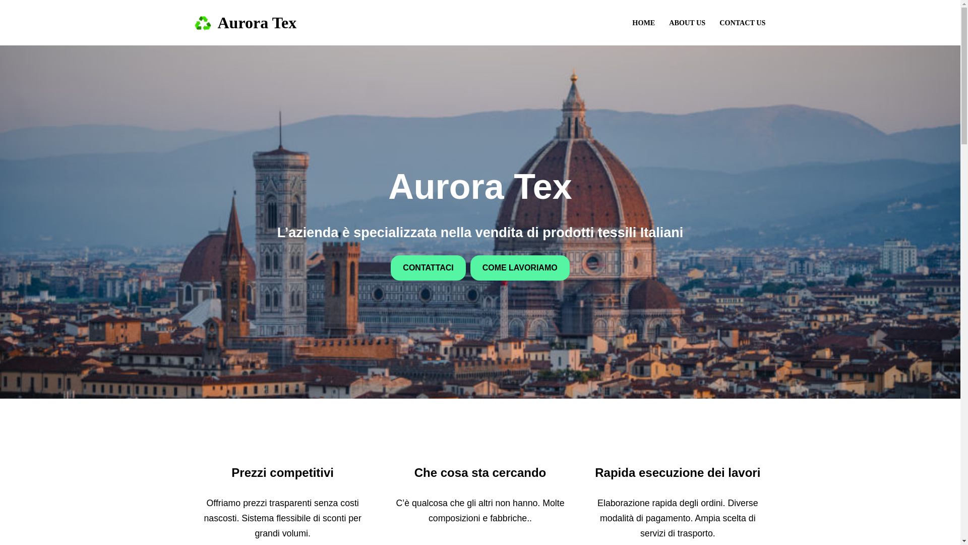 website screenshot of https://aurora-tex.com/