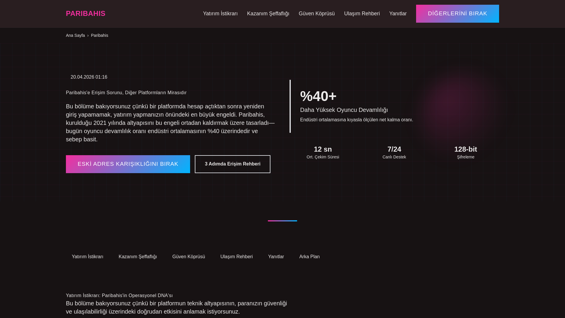 website screenshot of https://paribahisim.pages.dev/