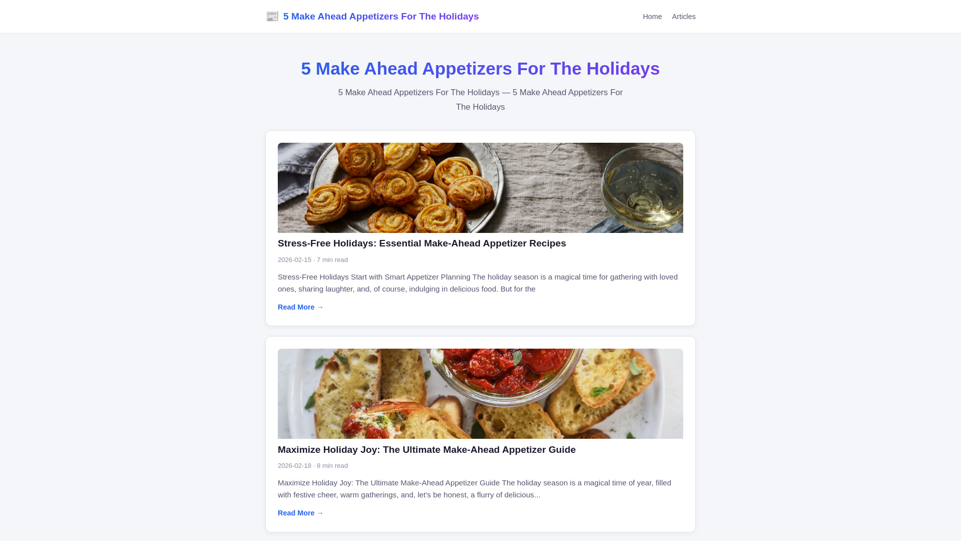 website screenshot of https://5-make-ahead-appetizers-for-the-holidays.pages.dev/