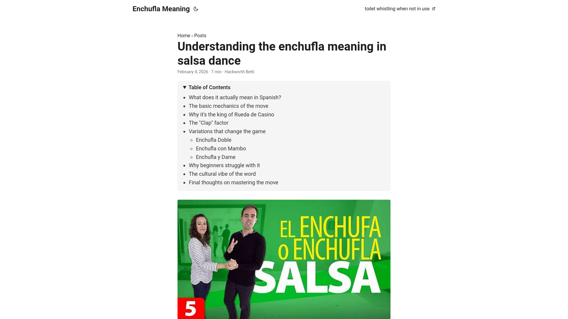 website screenshot of https://enchufla-meaning.pages.dev/