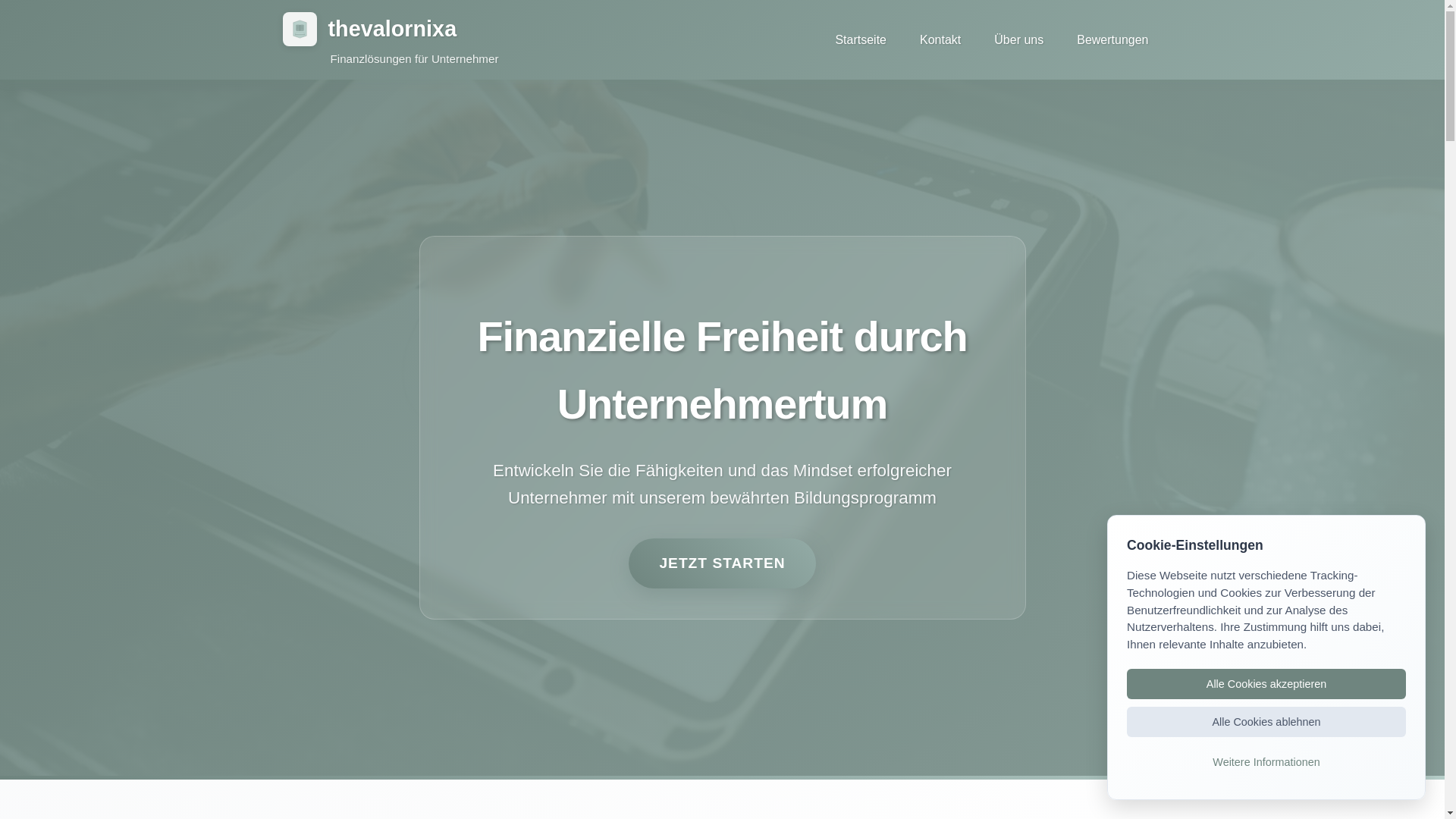 website screenshot of https://thevalornixa.com/
