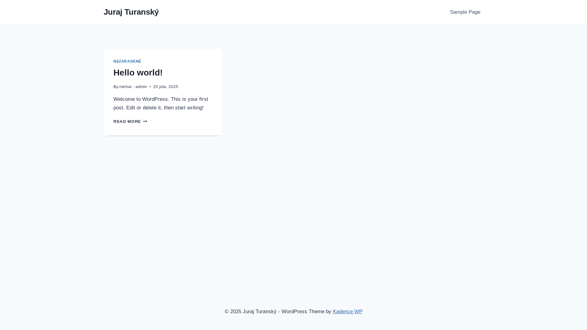 website screenshot of https://jurajturansky.sk/