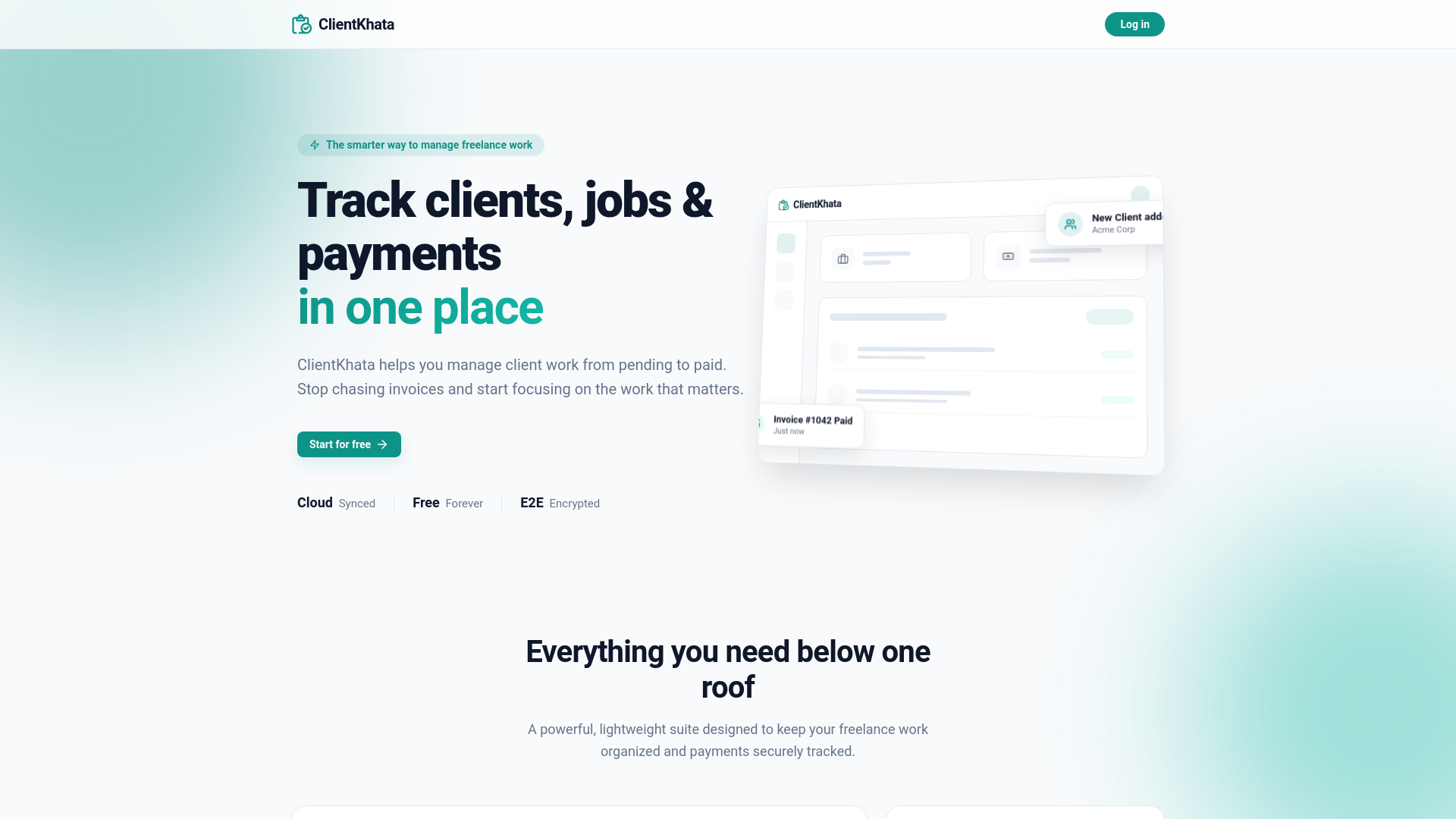 website screenshot of https://clientkhata.pro.bd/