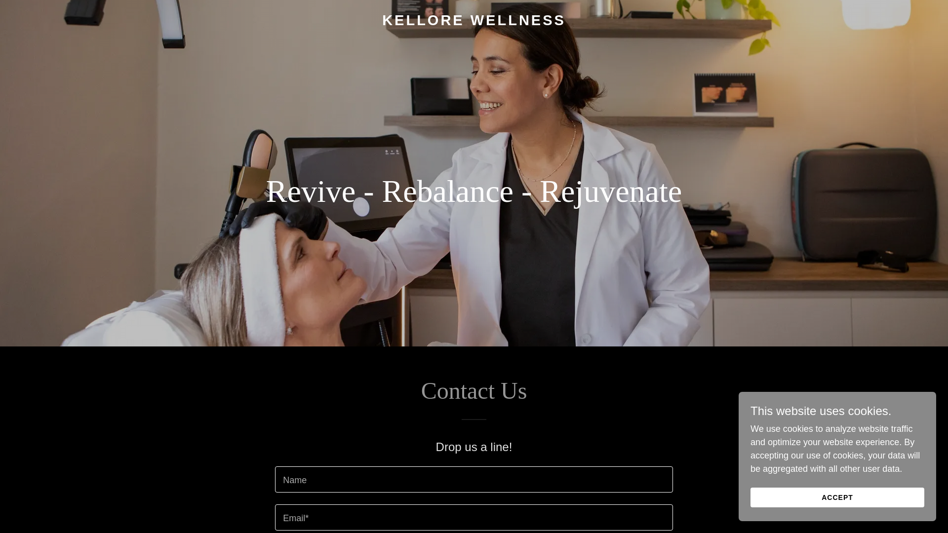 website screenshot of https://kellorewellness.com