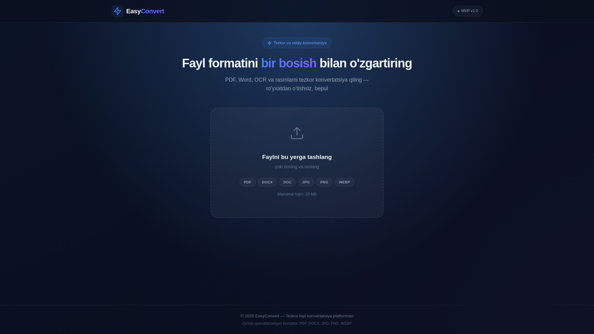 website screenshot of https://easy-convert.app/