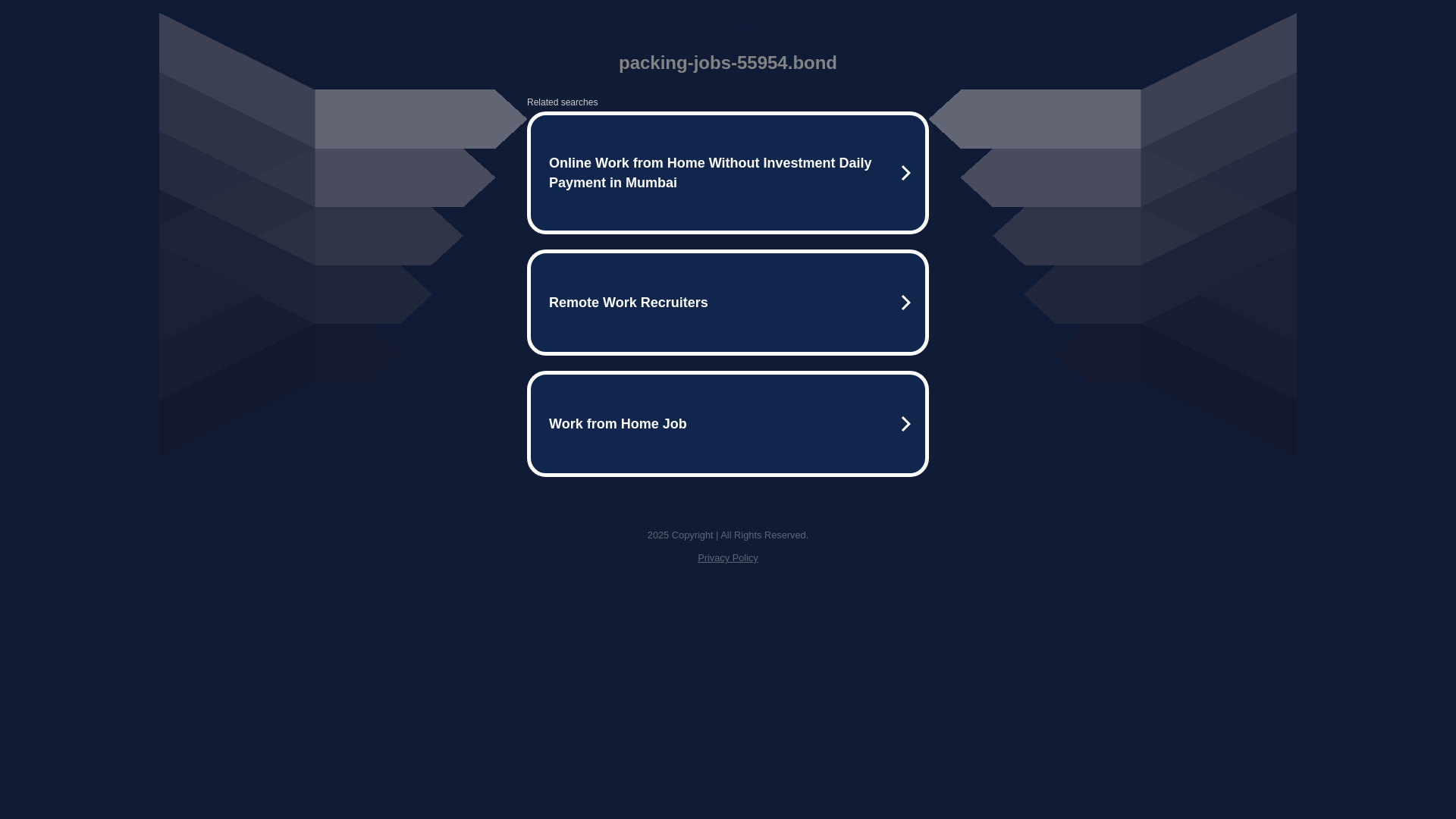 website screenshot of https://packing-jobs-55954.bond/