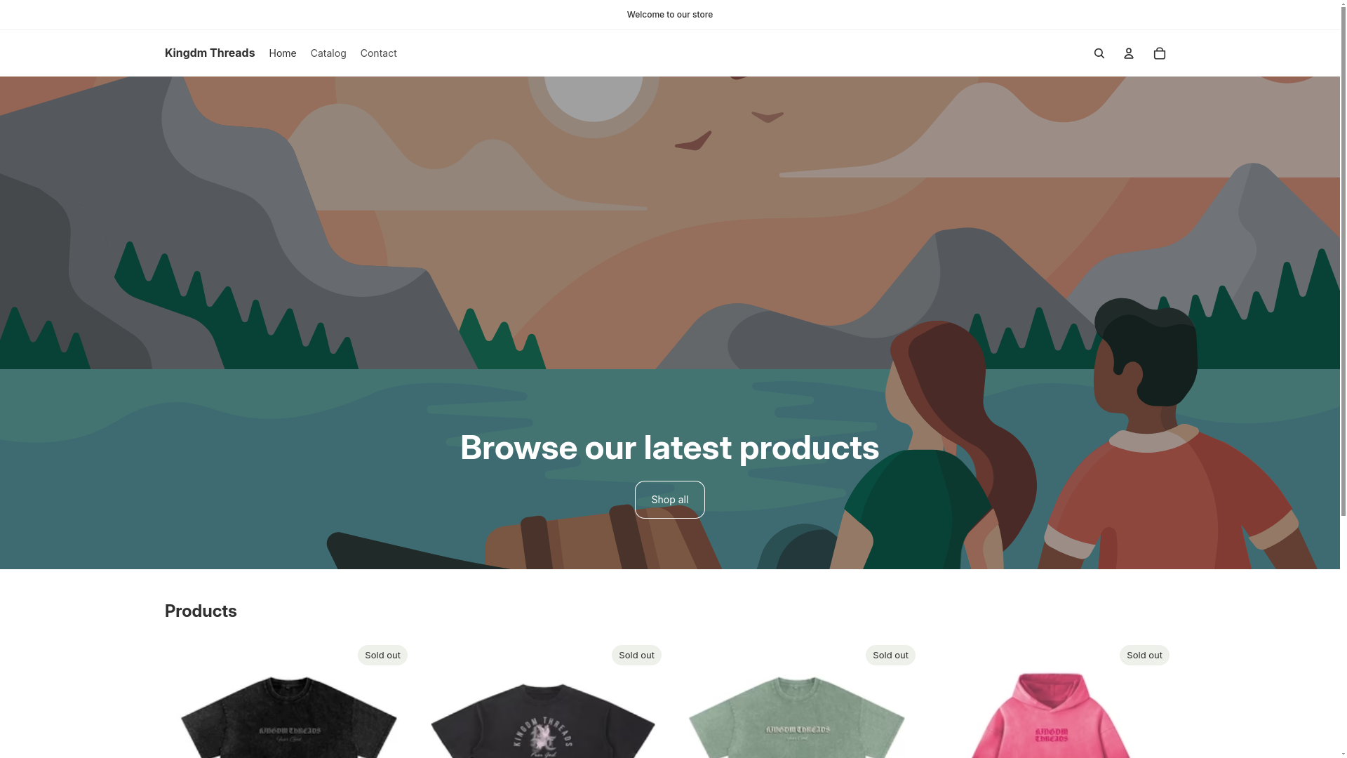 website screenshot of https://kingdmthreads.com/