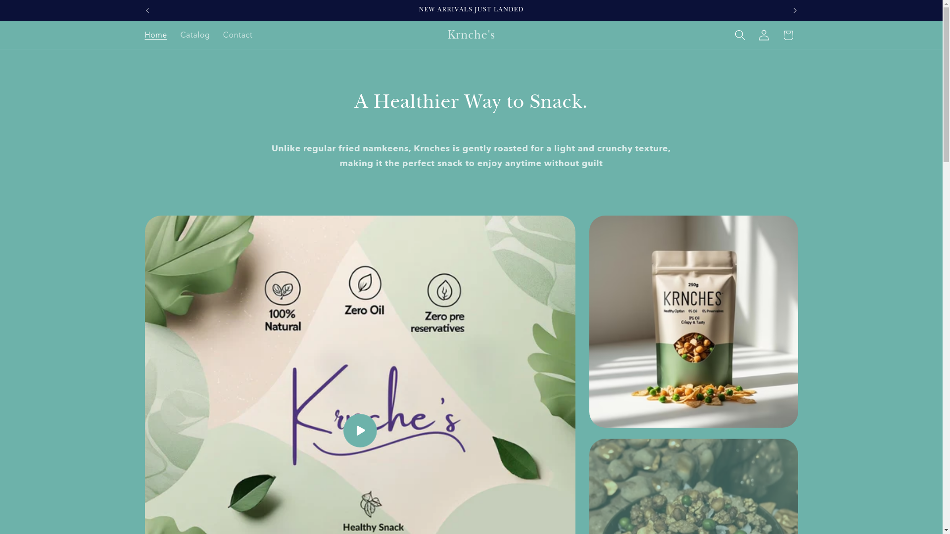 website screenshot of https://krnches.com/