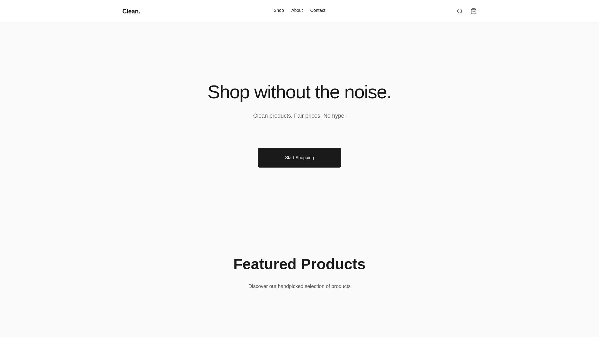 website screenshot of https://dev-pr-146-clean-ecommerce-storefront.pages.dev/