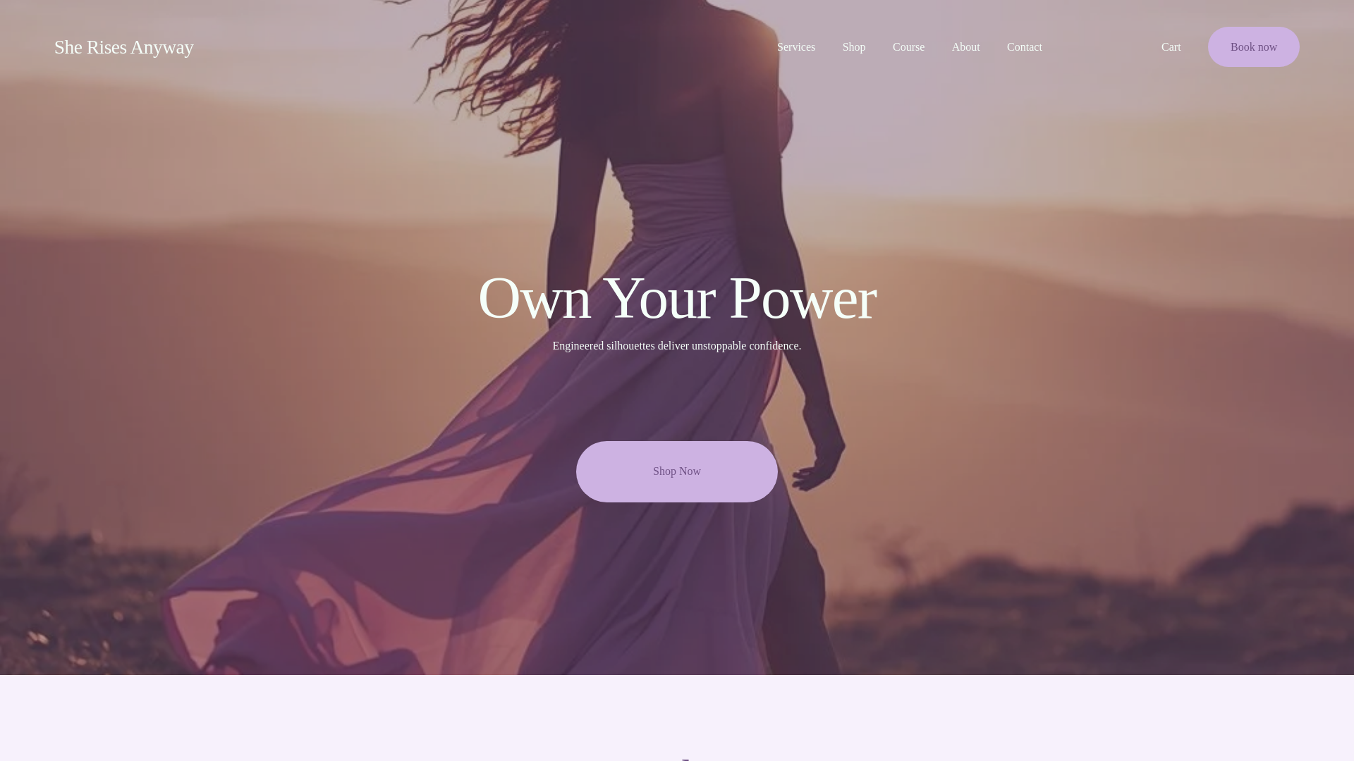 website screenshot of https://sherisesanyway.co.uk/