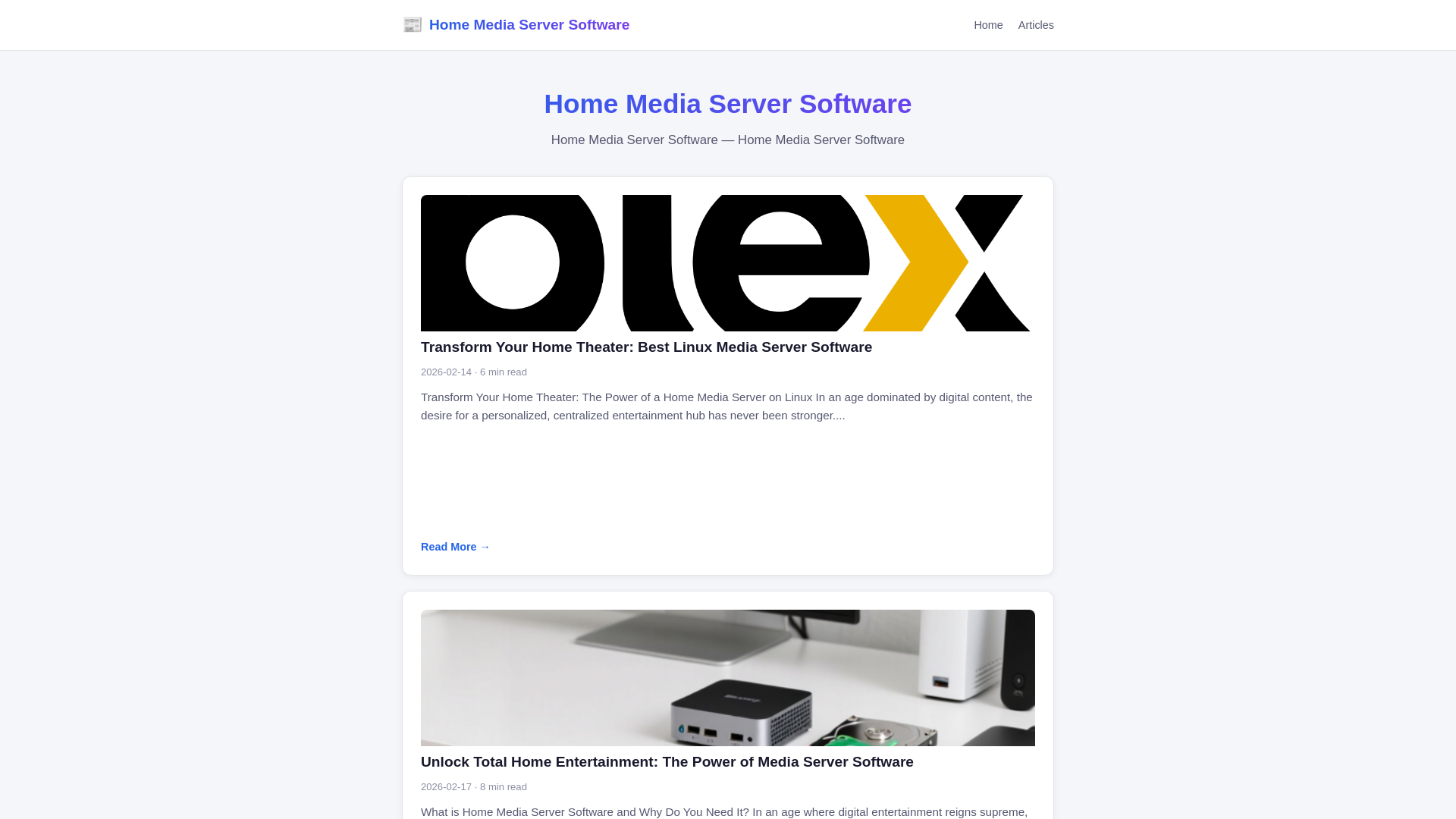 website screenshot of https://home-media-server-software.pages.dev/
