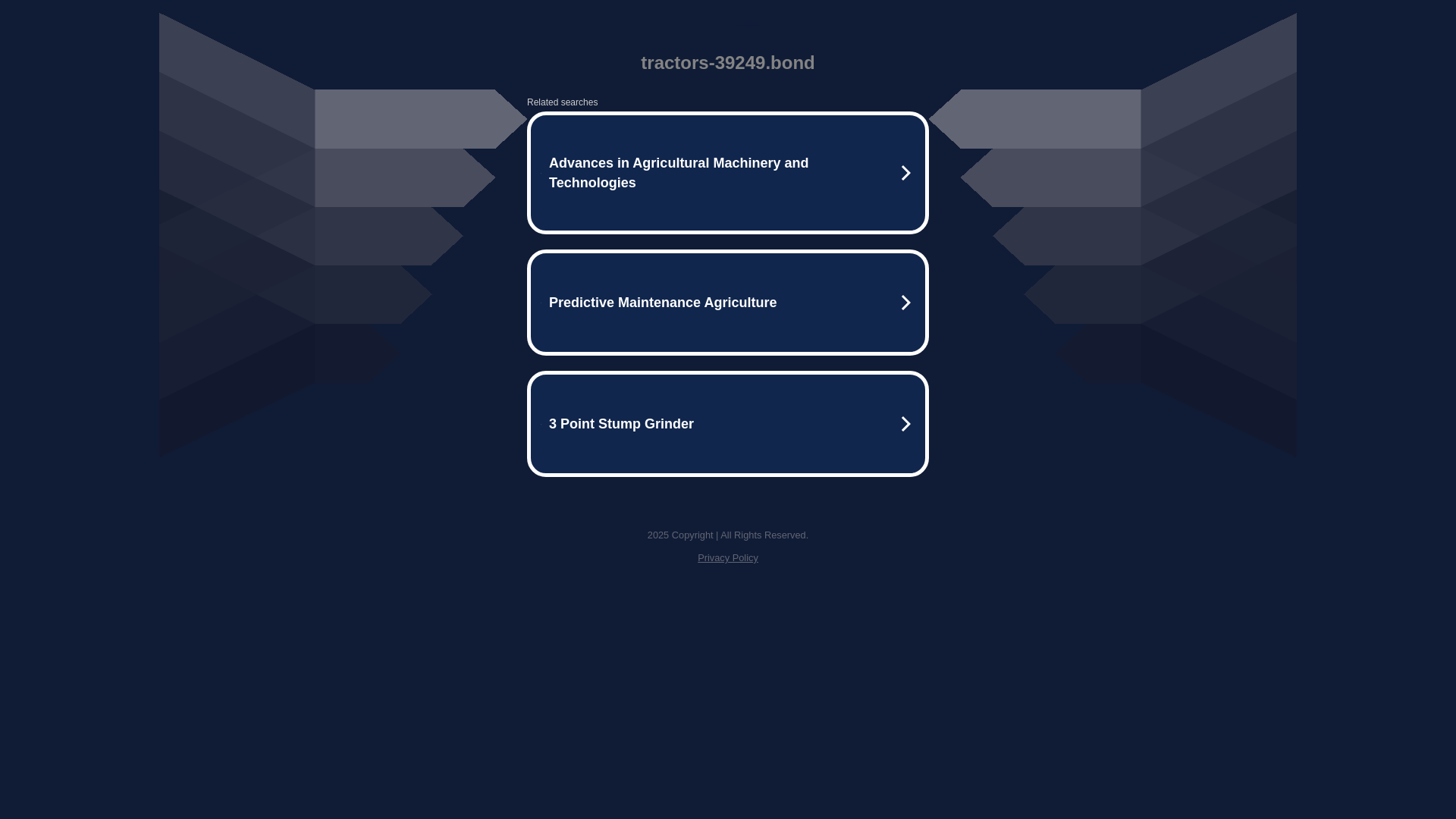 website screenshot of https://tractors-39249.bond/