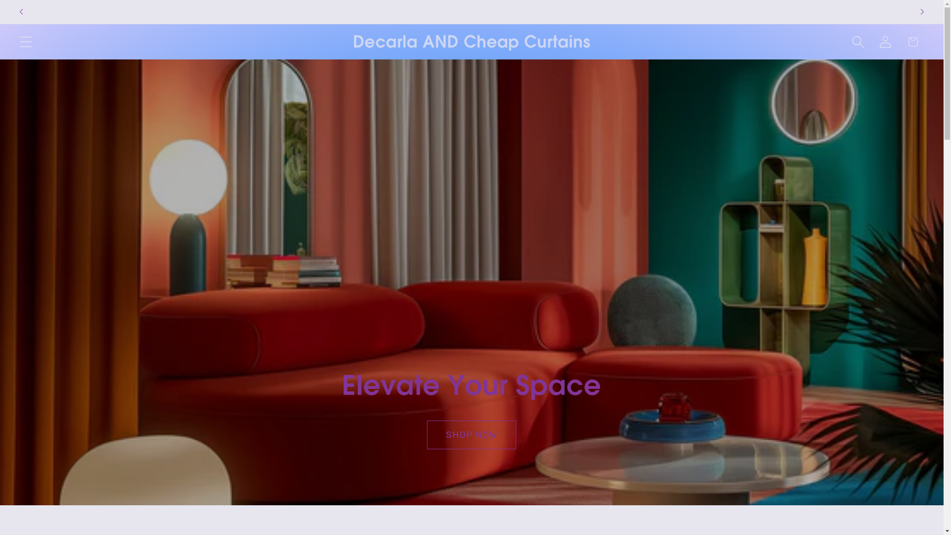website screenshot of https://decarlacurtain.shop/