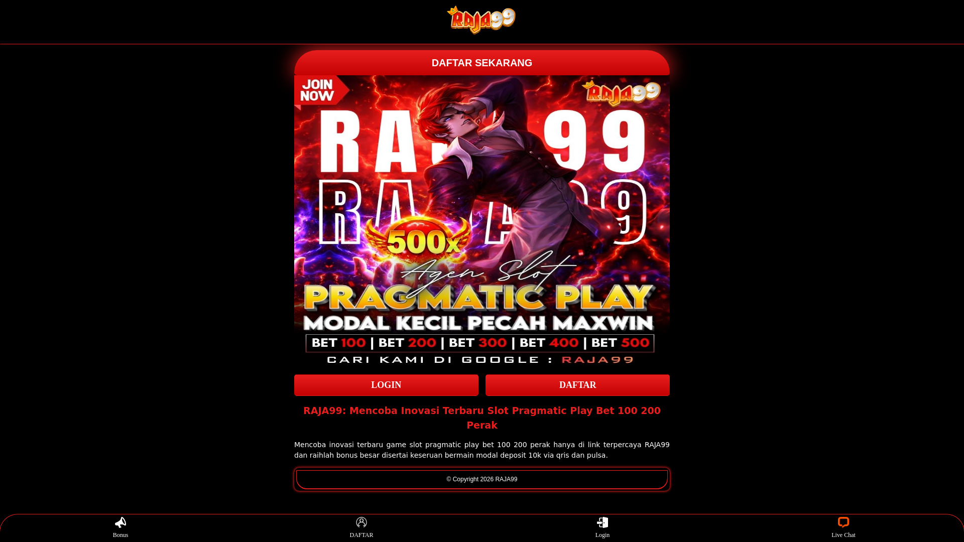 website screenshot of https://westridgepet-contact-raja99.pages.dev/