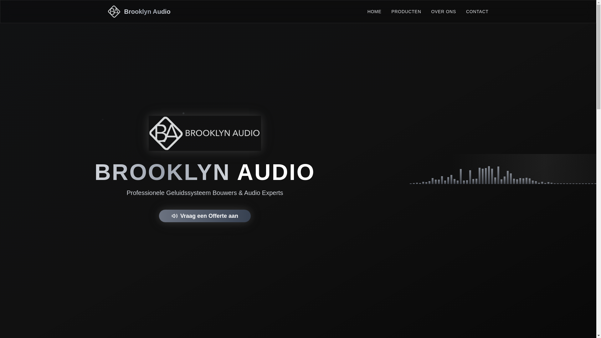 website screenshot of https://brooklynaudio.net/