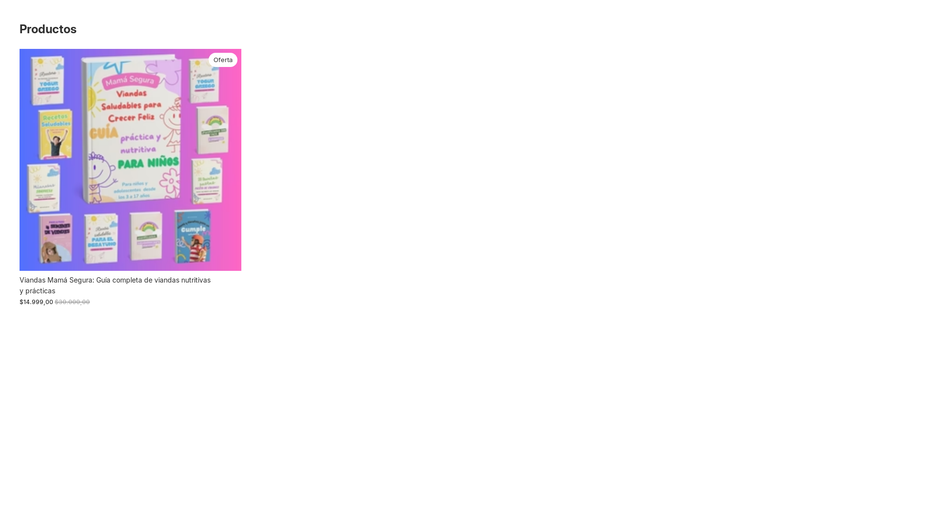 website screenshot of https://viandasmamasegura.com/