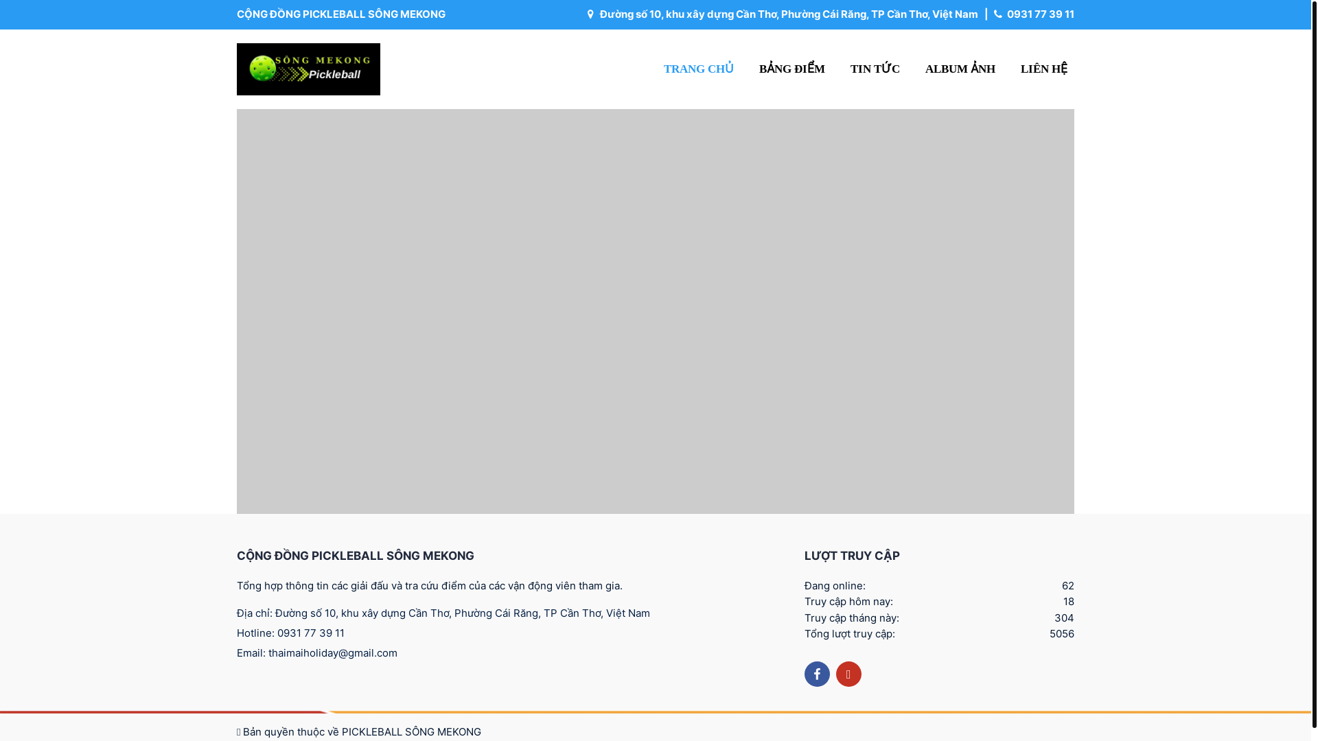 website screenshot of https://congdongpickleballsongmekong.com/