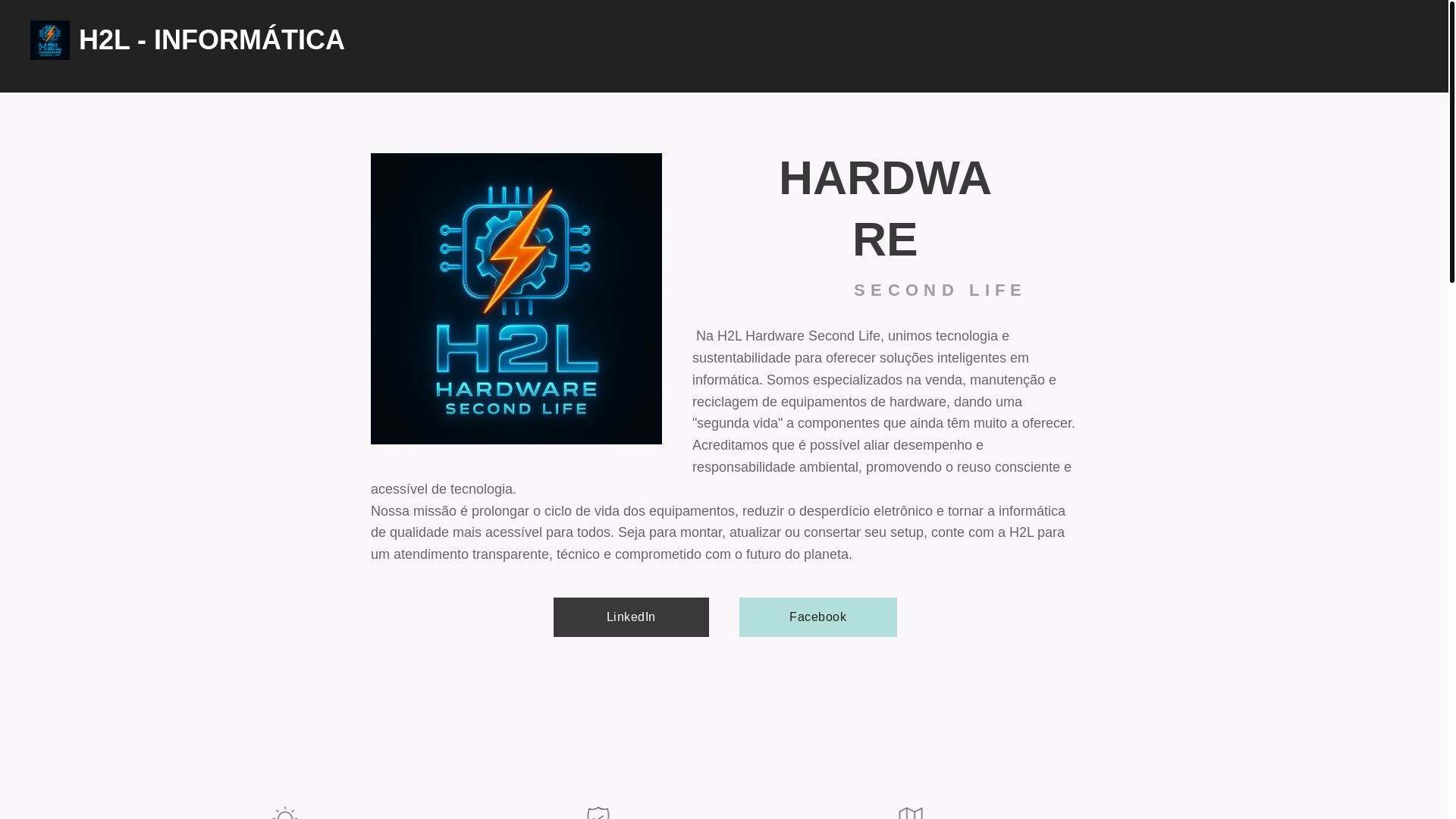 website screenshot of https://h2l-hardwaresecondlife.pt/