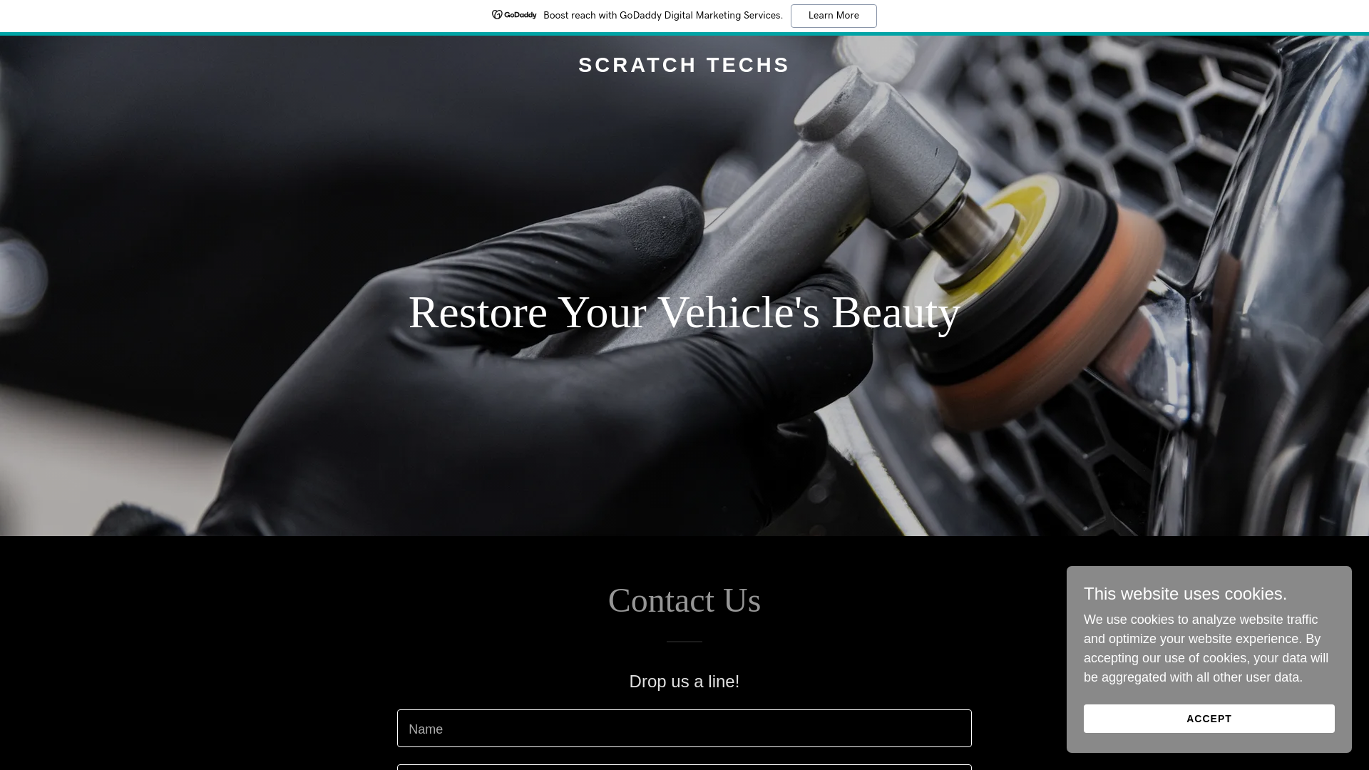 website screenshot of https://scratchtechs.com/