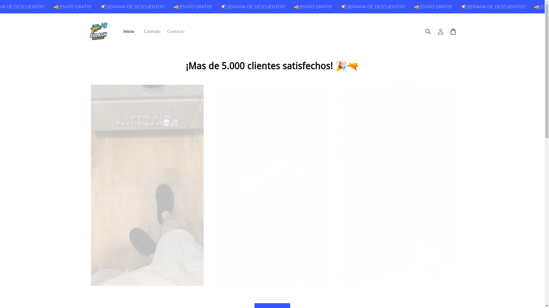 website screenshot of https://thesplasharsenal.com/