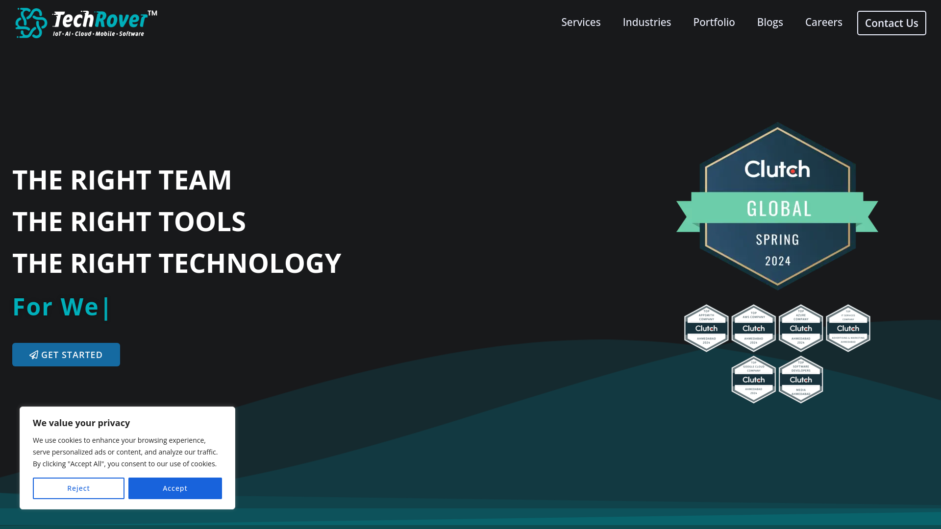 website screenshot of https://techroversolutions.org/