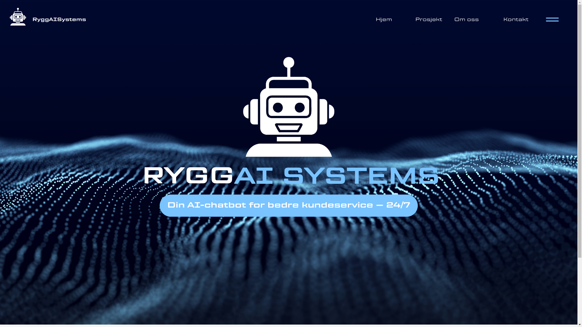 website screenshot of https://ryggaisystems.no/